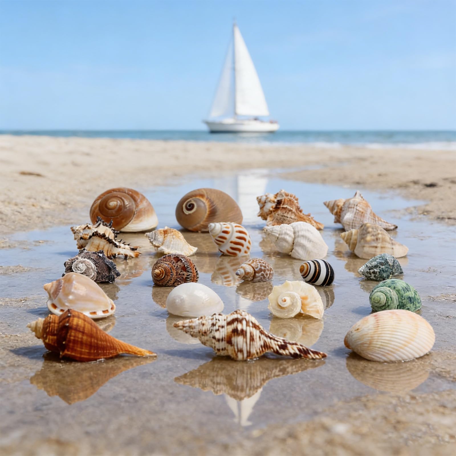 21 Pièces Conchiglie di Mare Naturali, Set di Conchiglie dis Mare, Decorazioni Acquario Conchiglio Miste da Spiaggia, 3-9 CM Acquario Piccolo Conchiglia Per Shell Decorazione Acquarios