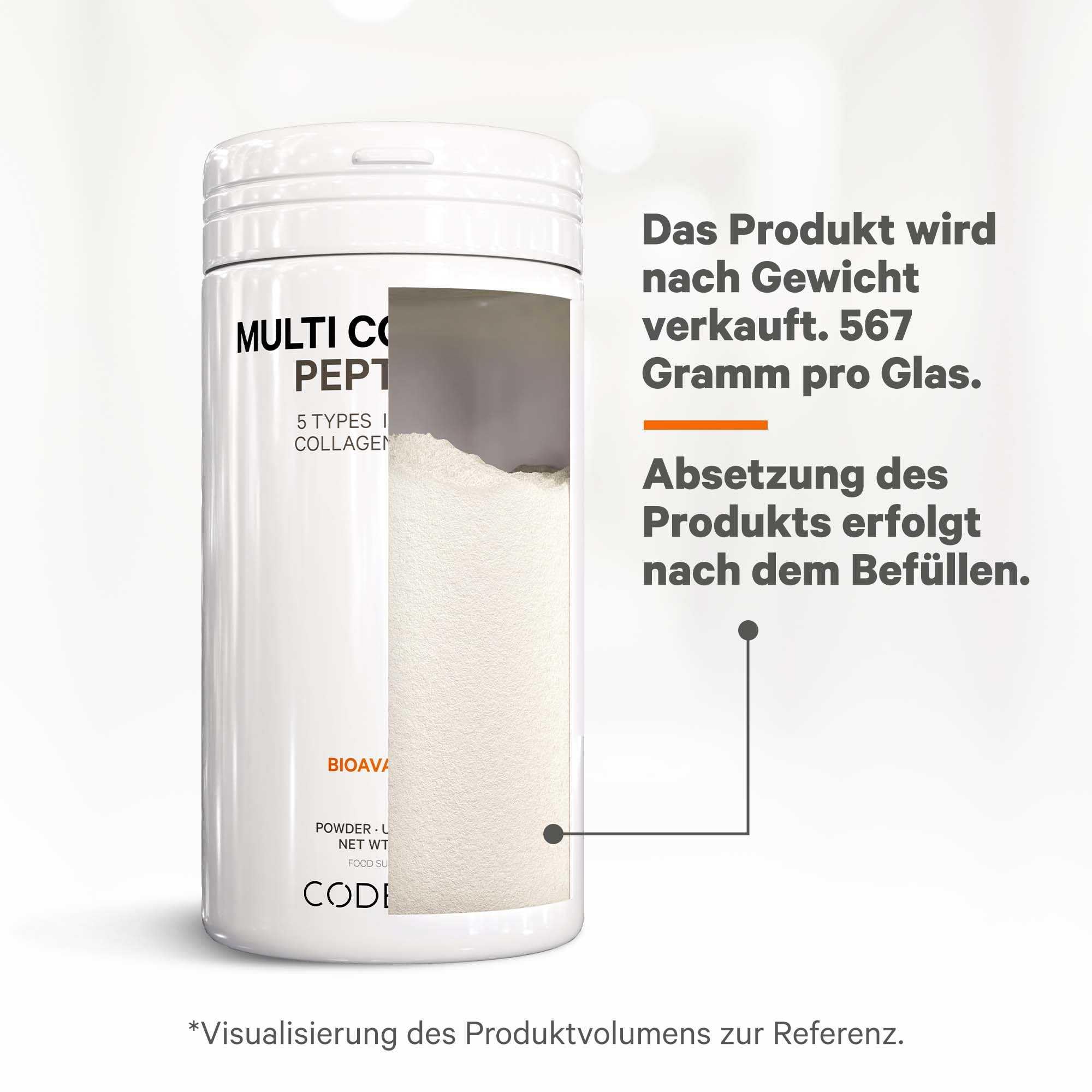 Codeage Multi Collagen Proteinpulver Peptide, 2-Monatsvorrat, hydrolysiert, Typ I, II, III, V, X, von Weidehaltung, Alles-in-einem Super Knochenbrühe-Kollagen-Ergänzungsmittel, 567 Gramm