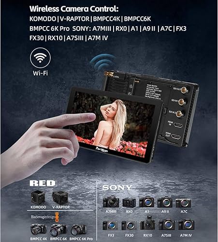 Miniatura 2 de Portkeys BM7 II DS BM7IIDS BM7IIDS - Monitor de cámara de cine de 7 pulgadas, pantalla dual 2200nit, monitor de video de pantalla dividida ultra