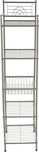 Miniatura 5 de Bath Bliss Estante de almacenamiento de 5 niveles  13 x 11.6 x 58.5 pulgadas  Independiente  Almacenamiento de baño  Resistente a la corrosión
