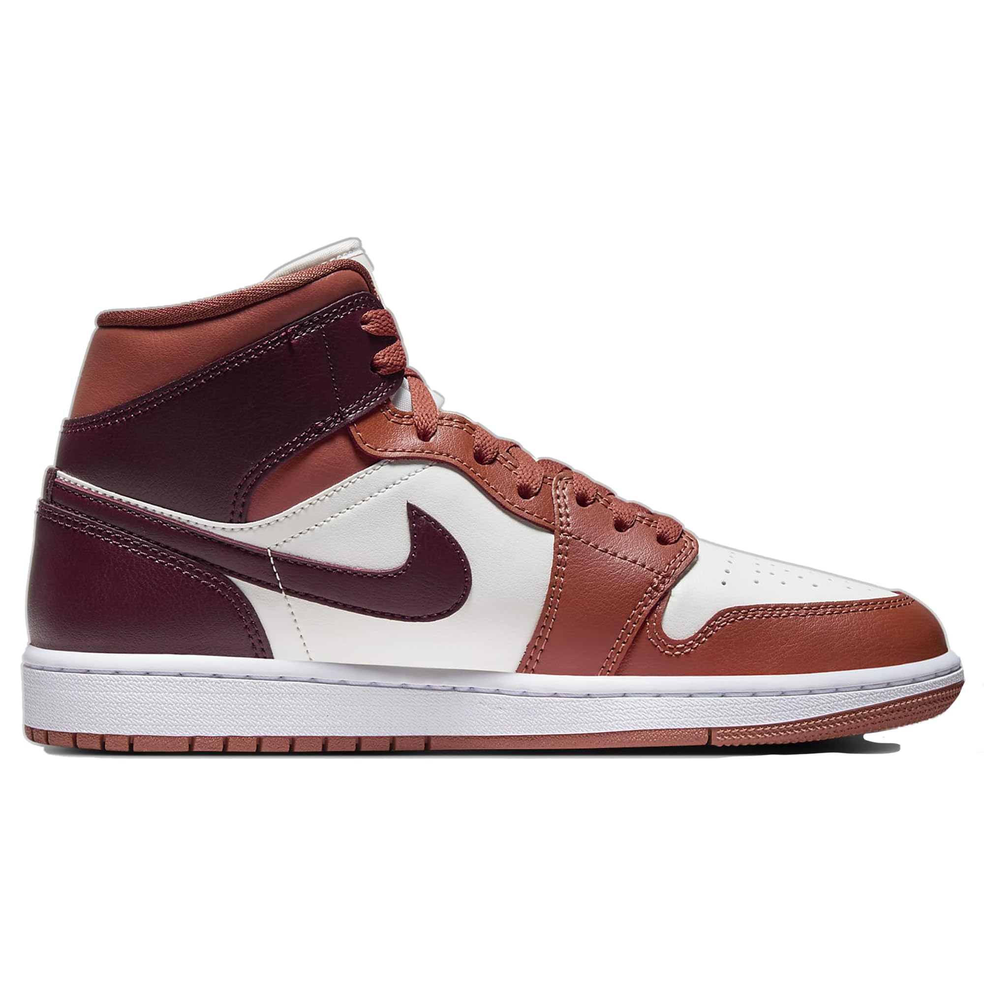 Nike Zapatillas Wmns Air Jordan 1 Mid CÓDIGO BQ6472-200, Blanco Burdeos, 39 EU