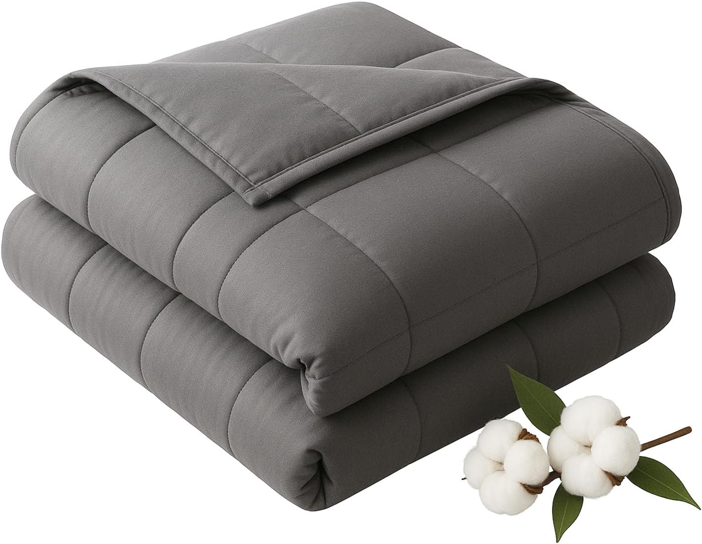 Weighted Blanket for Adults – Cooling Heavy Blanket for 110-130lbs with Premium Glass Beads – Soft Thick Big Blankets for All-Season Sleeping Comfort Breathable (41” x60” 5lbs)