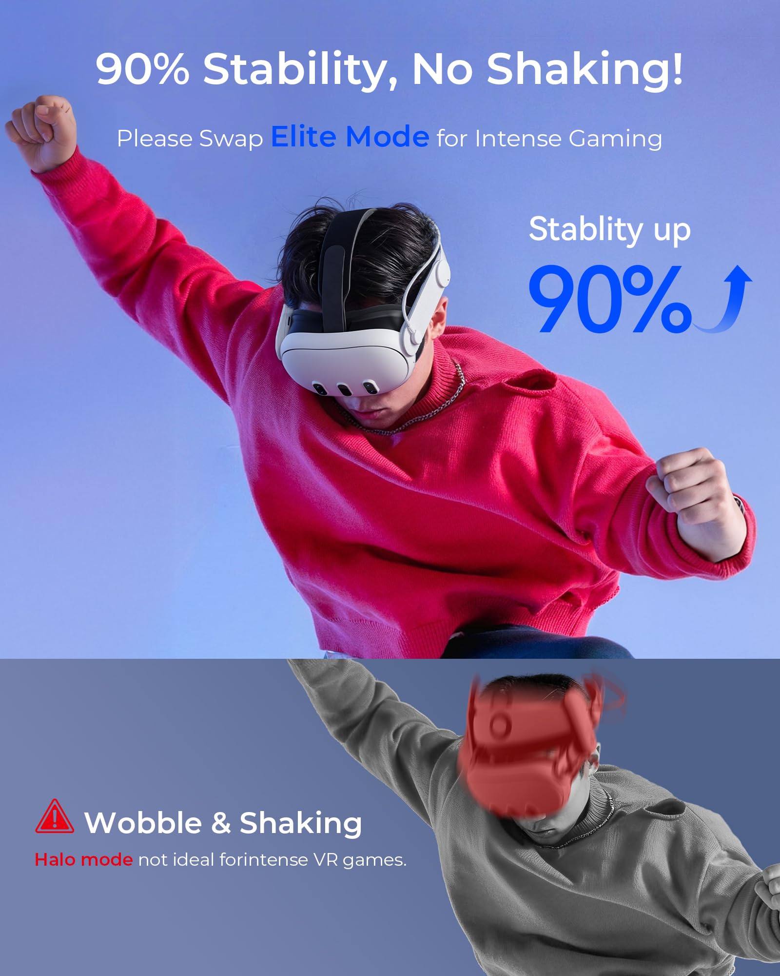 Aubika Híbrido Correa para Meta Quest 3/3S con Función 2 en 1 (Halo & Elite), Accesorio de Realidad Virtual con Banco de Energía Magnético Intercambiable en Caliente de 10000 mAh y Carga Rápida de