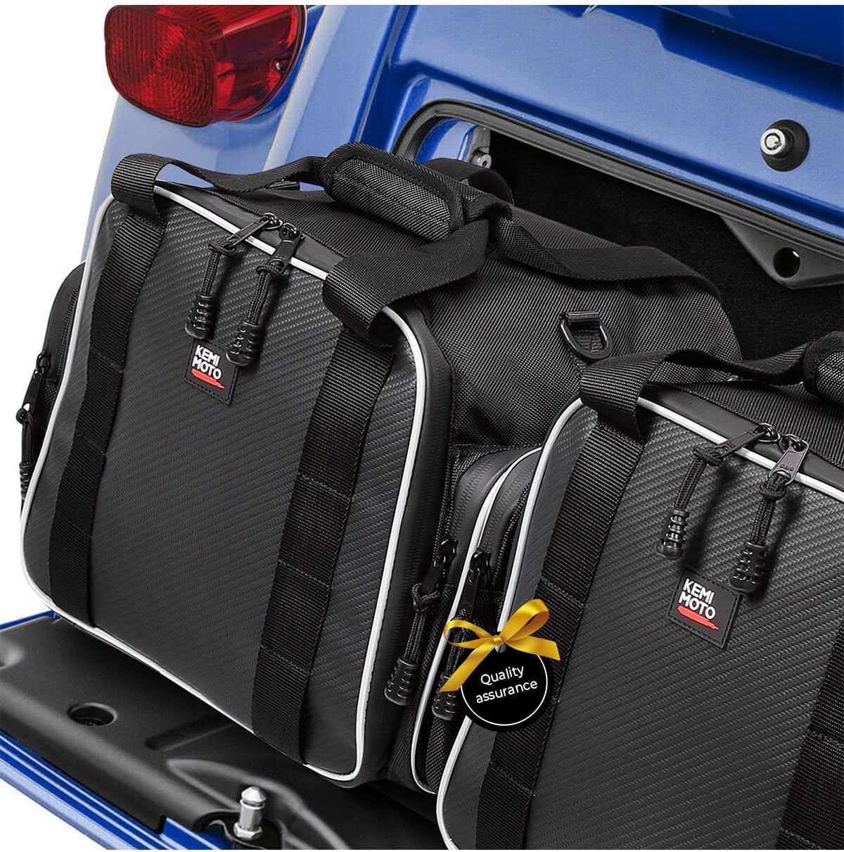 KEMIMOTO Trunk Liner Storage Bags for Tri Glide & Freewheeler Trike 2009-2026, 18Lx2 Large Capacity Rear Trunk Organizer, Easy Carry Travel Bags, 2 Pack