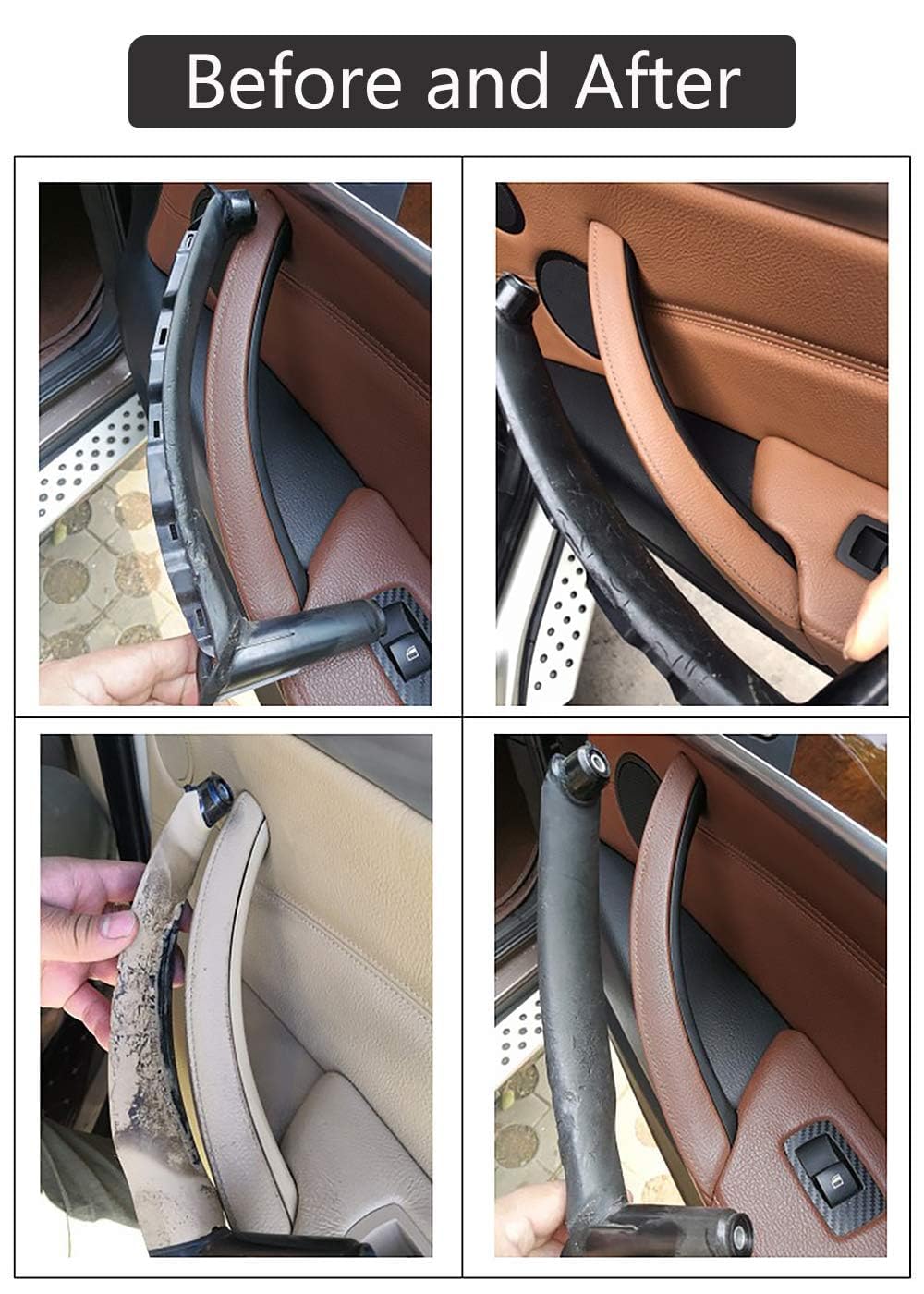 Deurklink ABS Auto Zwart Exterieur Voor Achter Links Rechts Deurgreep Cover Trim Set Voor BMW X5 E70 X6 E71 2008-2013 Auto Deur Handvat