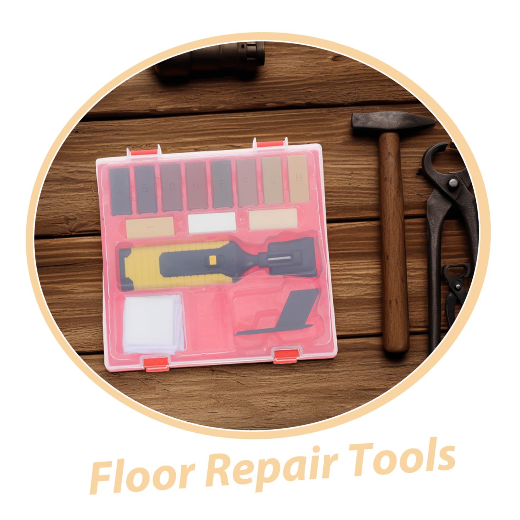 Uonlytech Kit Reparación Madera para Pisos de Madera y Parquet, con Cera de Resina, Reparación de Rayones, Uso en Hogar y Suelos Comerciales