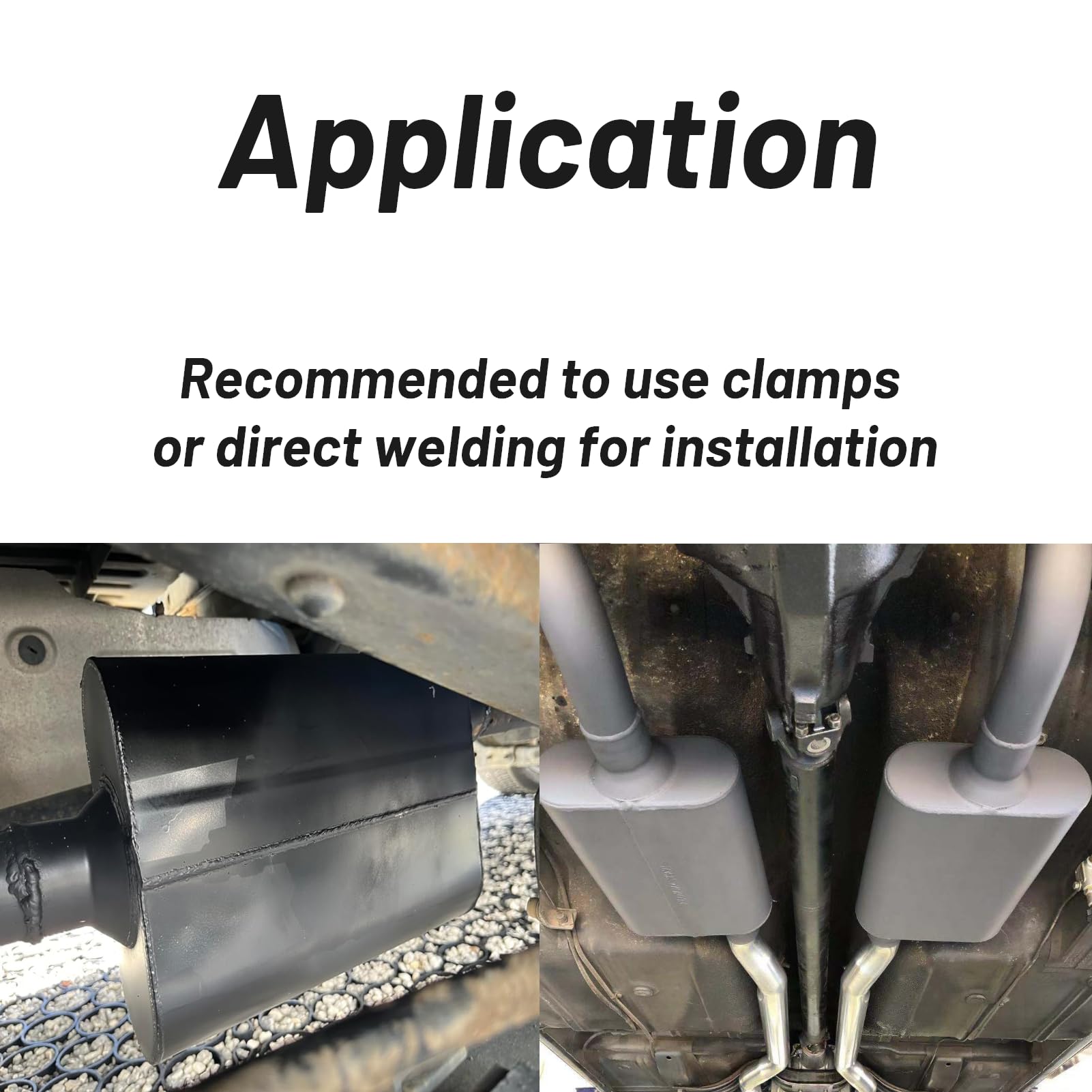 Universal Mufflers Dual Chamber 2.5" offset inlet (ID) 2.5" center outlet (ID) Performance Automotive Muffler Exhaust FH42541