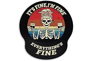 Gothic Skull Ergonomic Mouse Pad with Wrist Support