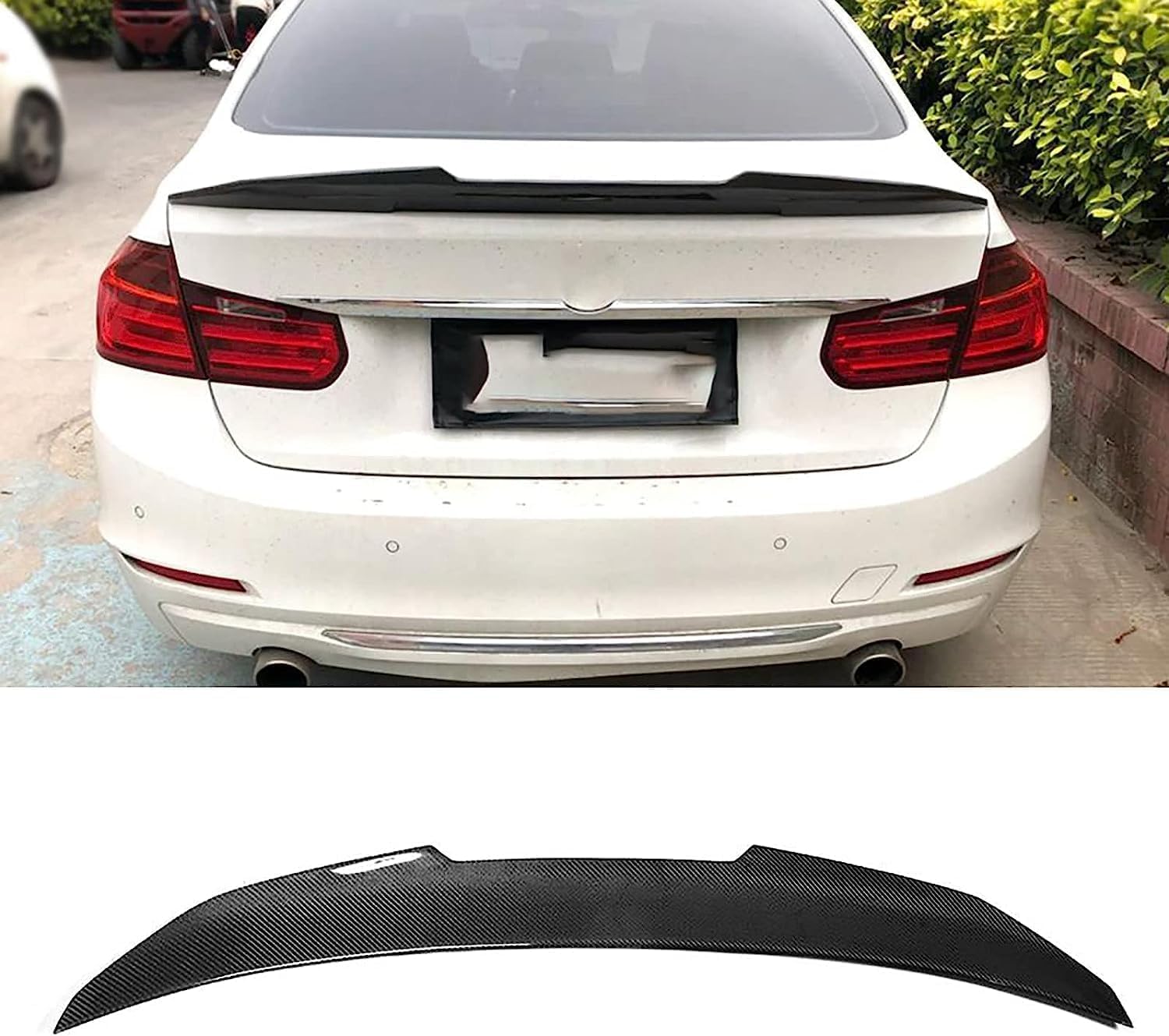 Aileron arrière voiture pour BMW 3 Series F30 F80 M3 2013-2018 avec lèvre de becquet décorative