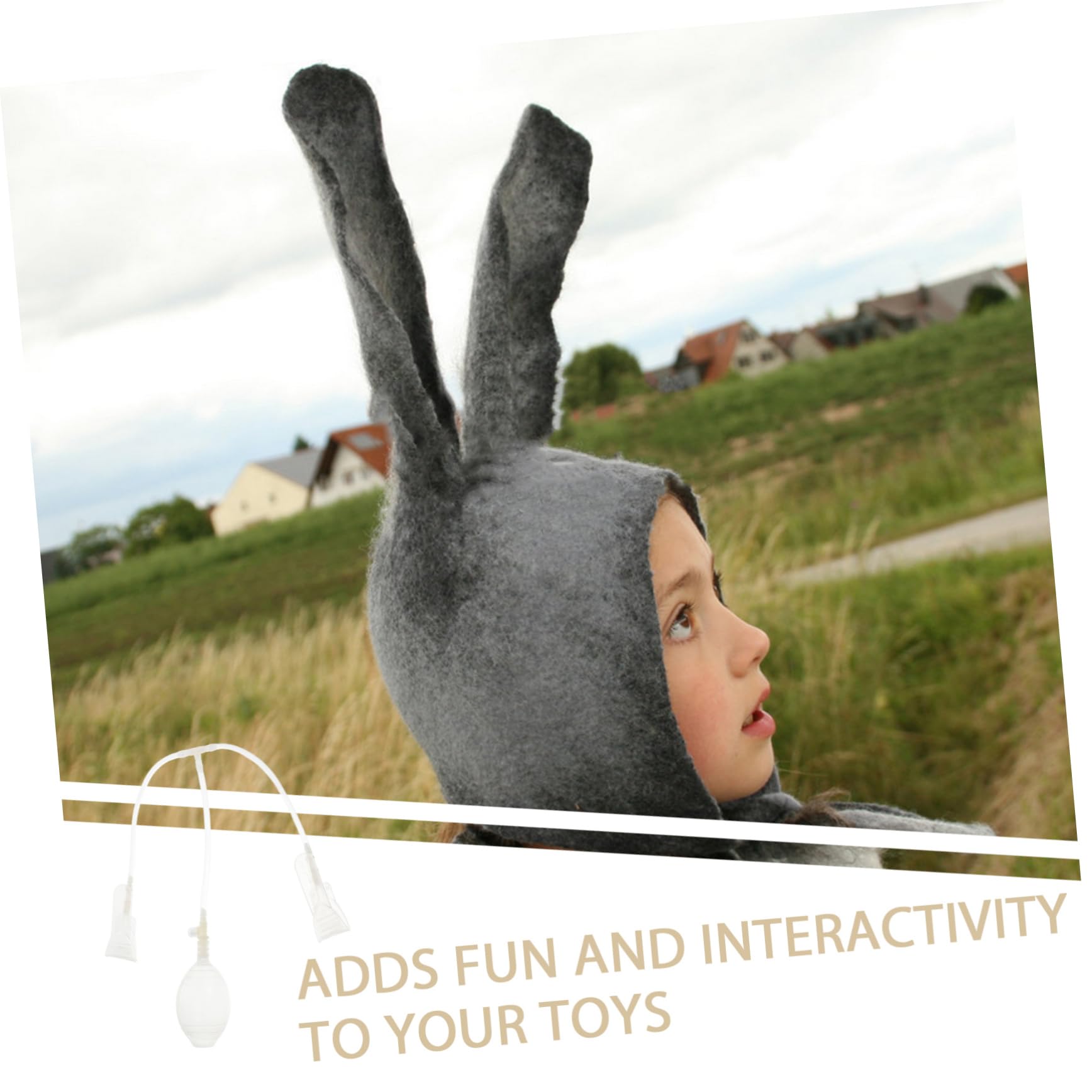 6 Piezas Sombrero de Conejo Divertido con Orejas Móviles Accesorios de Peluche para Juguete Transparente para Manualidades Fiestas y Cosplay