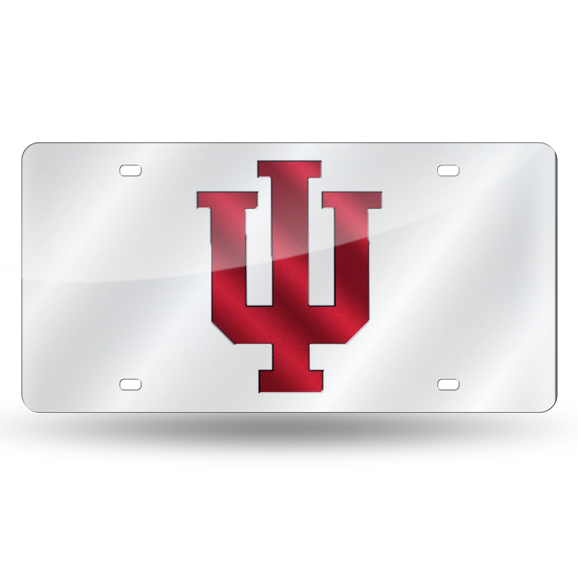 Rico Industries NCAA Indiana Hoosiers Laser Inlaid Metal License Plate Tag, 6 x 12-inches