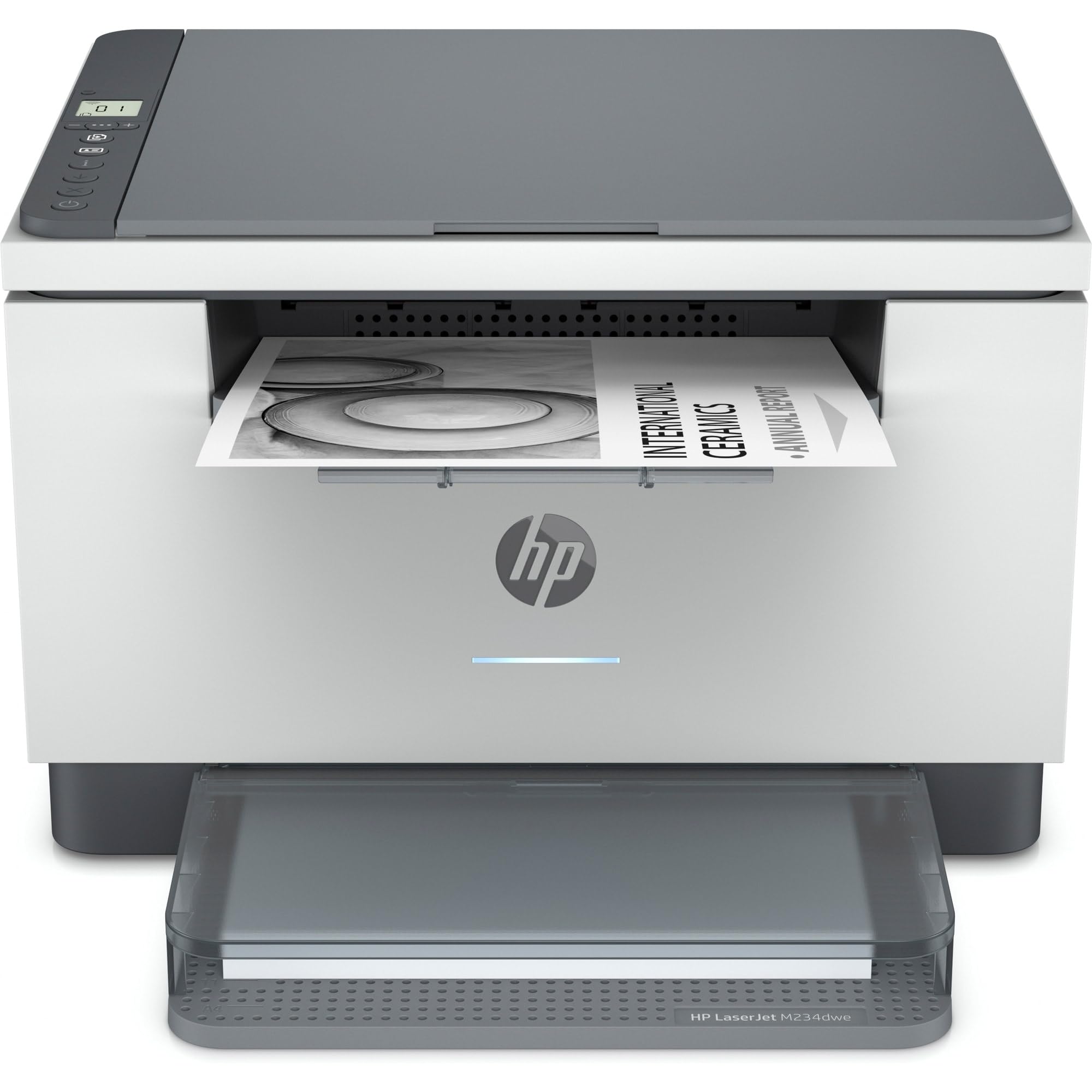 HP LaserJet M234dwe 6GW99E, Stampante Multifunzione A4, Stampa Fronte e Retro Automatica in b/n, 29 ppm, USB, Wi-Fi, Ethernet, Smart, No Fax, No ADF, Schermo LCD a icone, Grigia