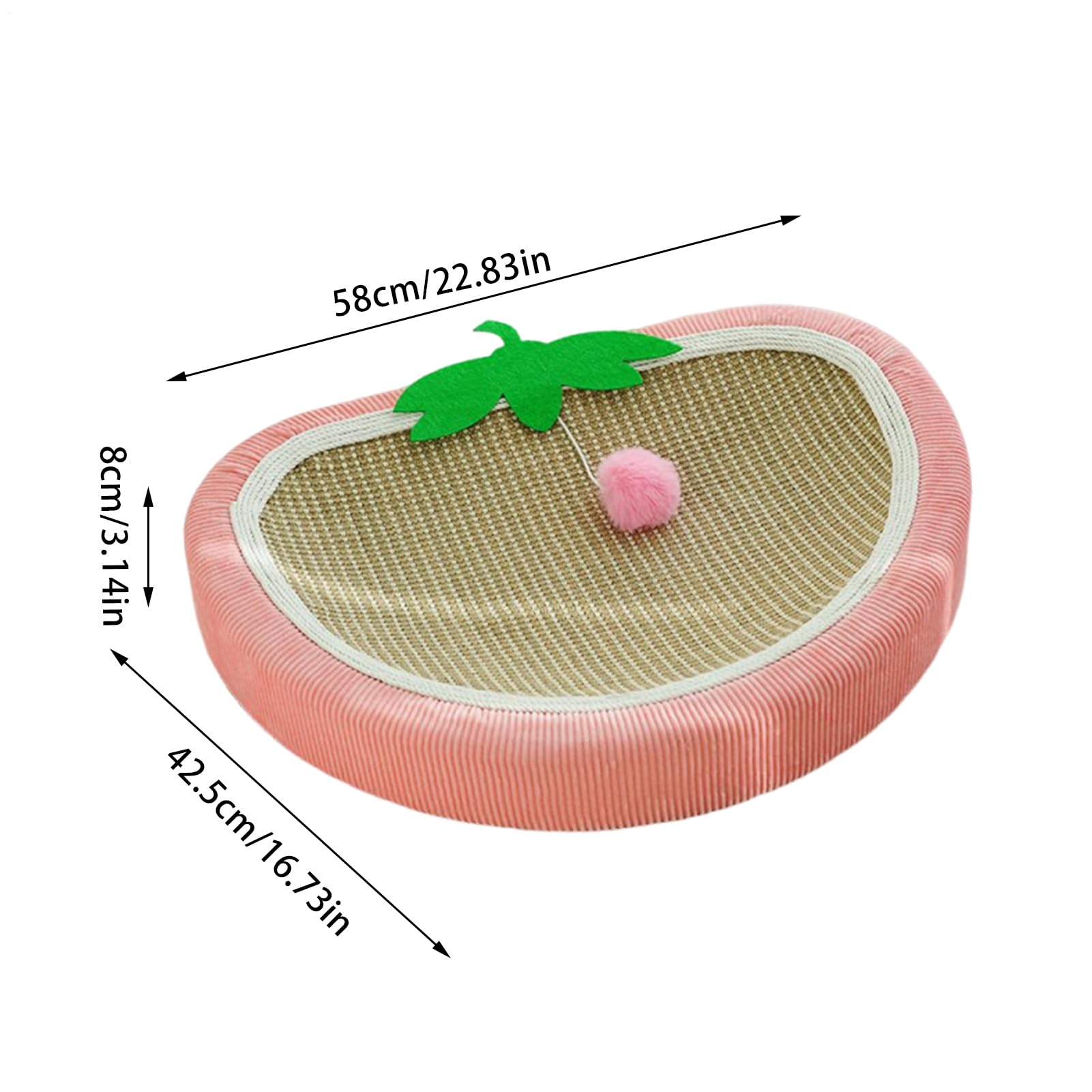 Cama rascador para gatos, accesorio para mascotas, , cojín para dormir, protector de muebles | Sisal Rascador Fresa para Gato para Sofá Interior Sofá Alfombra de Pared Piso Silla Puerta Set Perro Apartamento Dormitorio