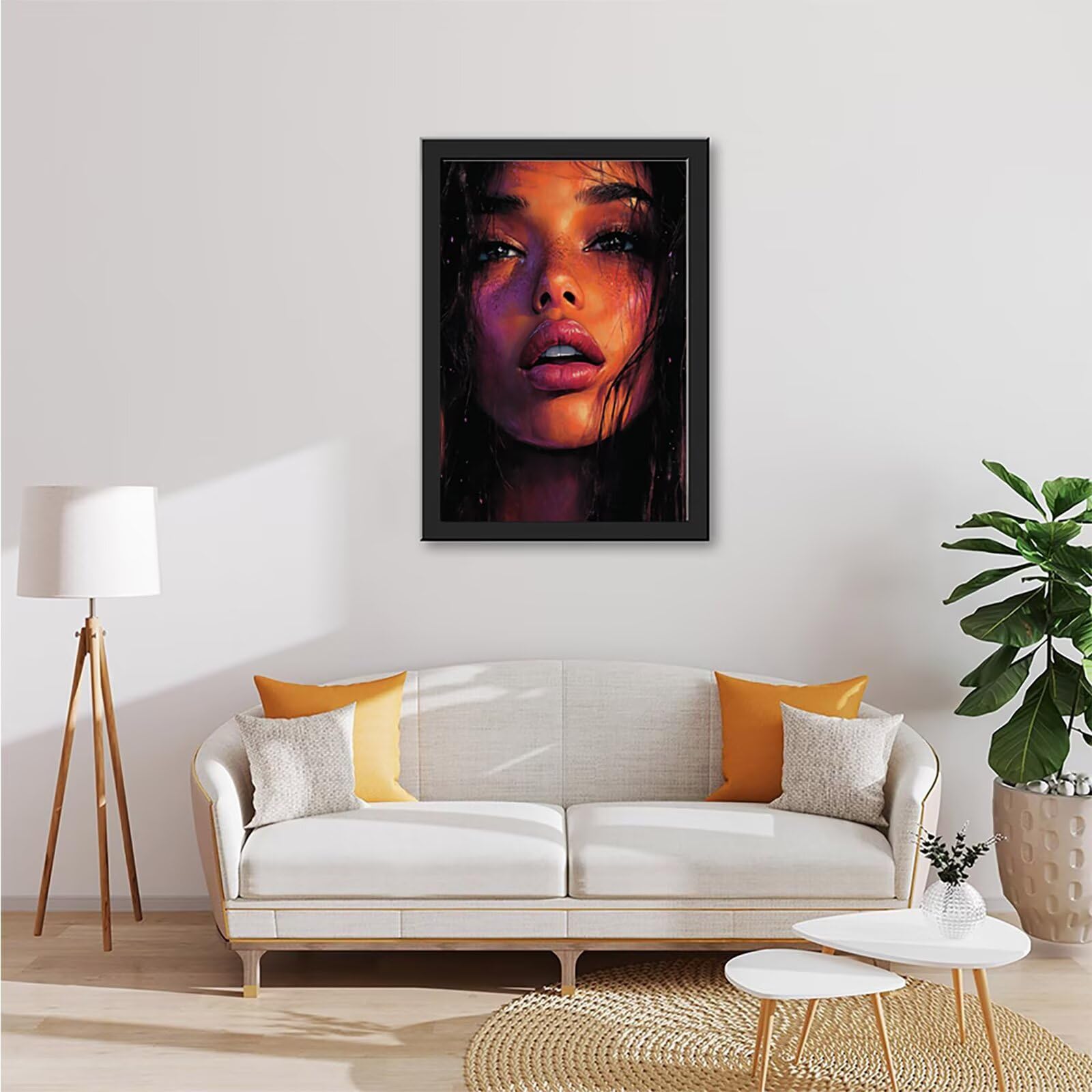 Lip Painting by Numeros Adult, Painting by NumbersKobieta, DIY DIY Adult, Paint by Numbers Adult z pędzlami i farbą akrylową, oryginalne prezenty dla kobiet 90x120cm 7-6593