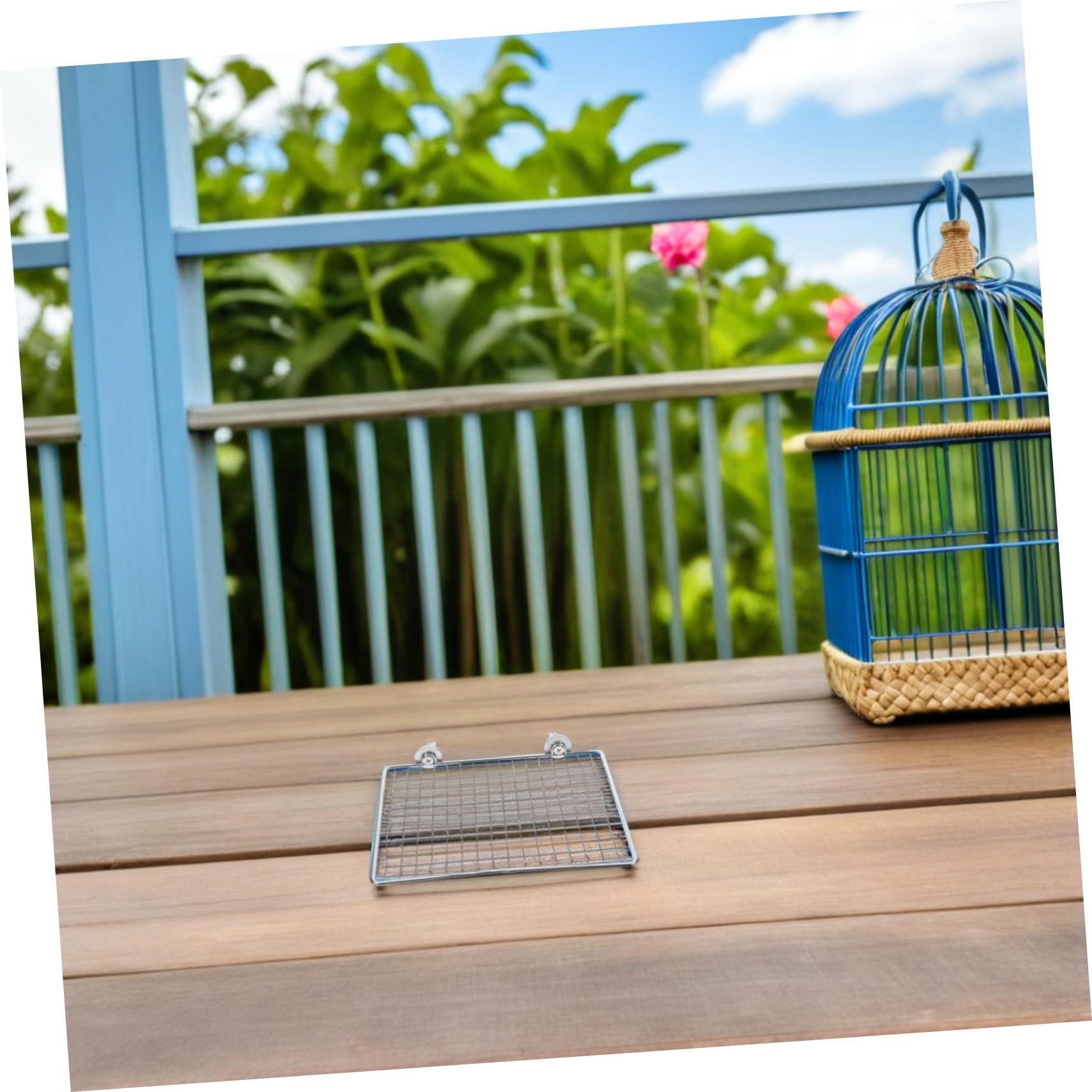 Plataforma de Percha para Pájaros 4 Piezas de Acero Inoxidable