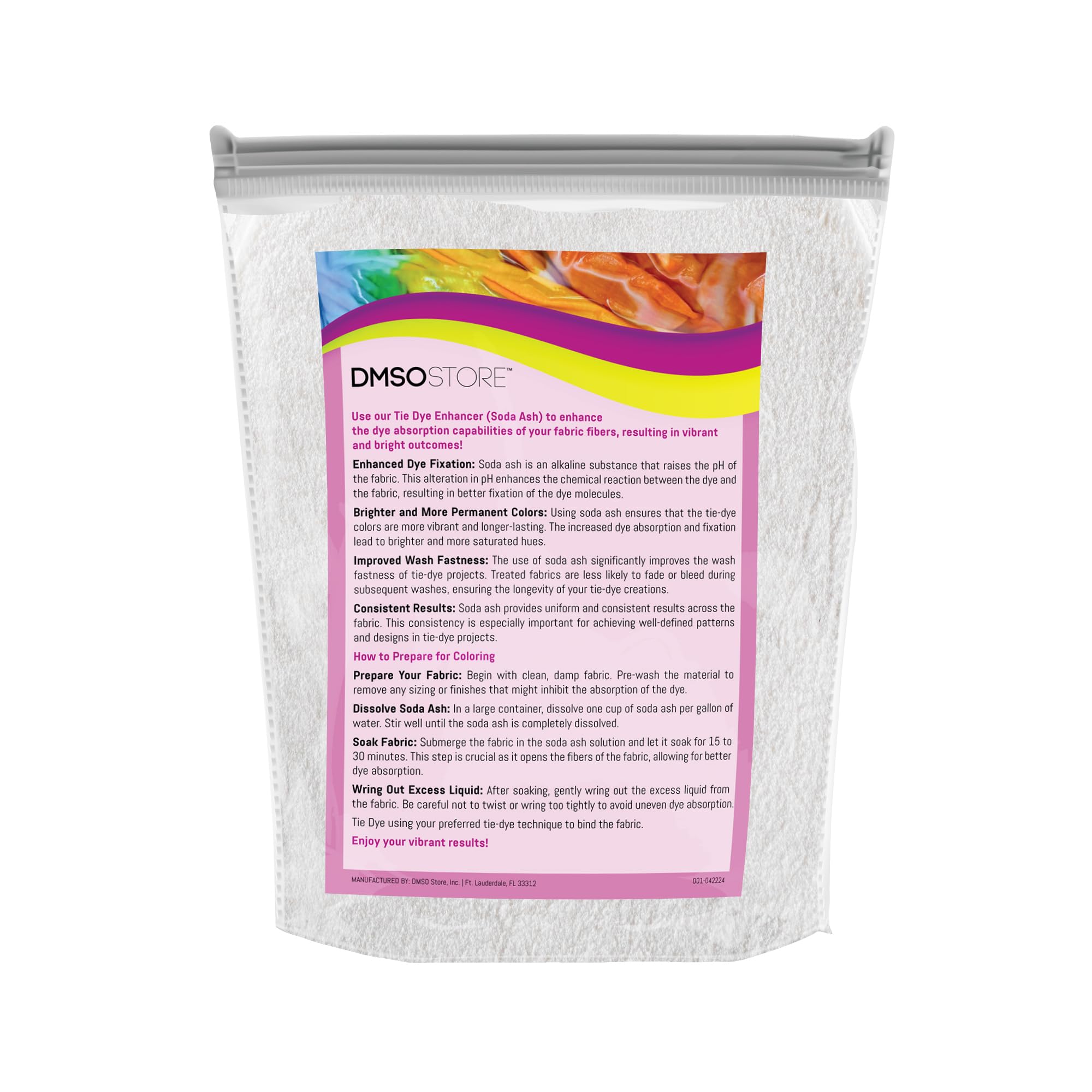 Tie Dye Enhancer 1 lb. Sodium Carbonate (Soda Ash) 99.95% Purity for Brighter Results. - Image 2