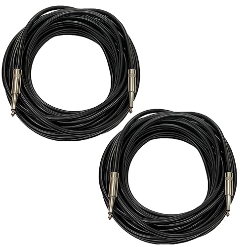 HeyTones Cables de altavoz TS profesionales de calibre 12 de 14 a 14 pulgadas - Cables de altavoz DJPA de 12 AWG y 50 pies, cables de audio para