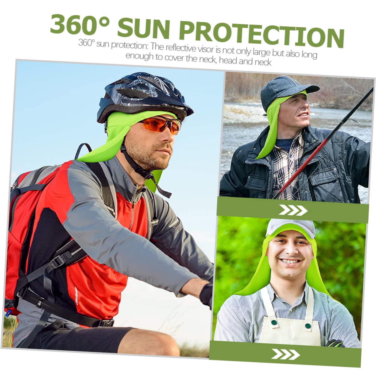 Abaodam 6pezzi Cappelli Riflettenti per Sport Outdoor Cappelli di Raffreddamento Elasticizzati con Protezione UV e Scaldacollo Adatti per Ciclismo Escursionismo e attività all Aperto