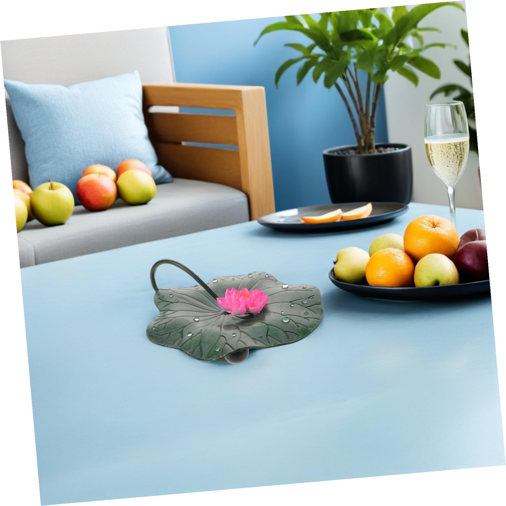 Servilletero de Mesa de Metal con Prensa en Forma de Flor de Loto, Dispensador de Pañuelos para Cocina y Comedor, Soporte Estable Antideslizante para Uso Doméstico Oficina