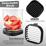 Creative Strawberry Slicer, Detachable Cutter with Push Plate (Black) - 5