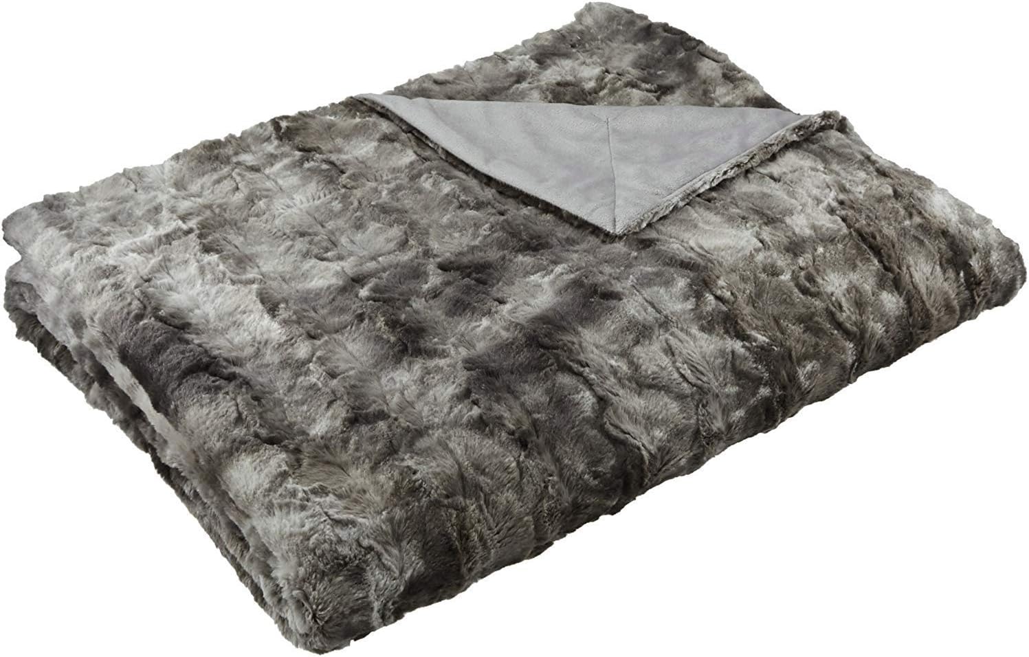 Amazon Basics Faux Fur Throw Blanket Machine Washable, 150 x 200cm