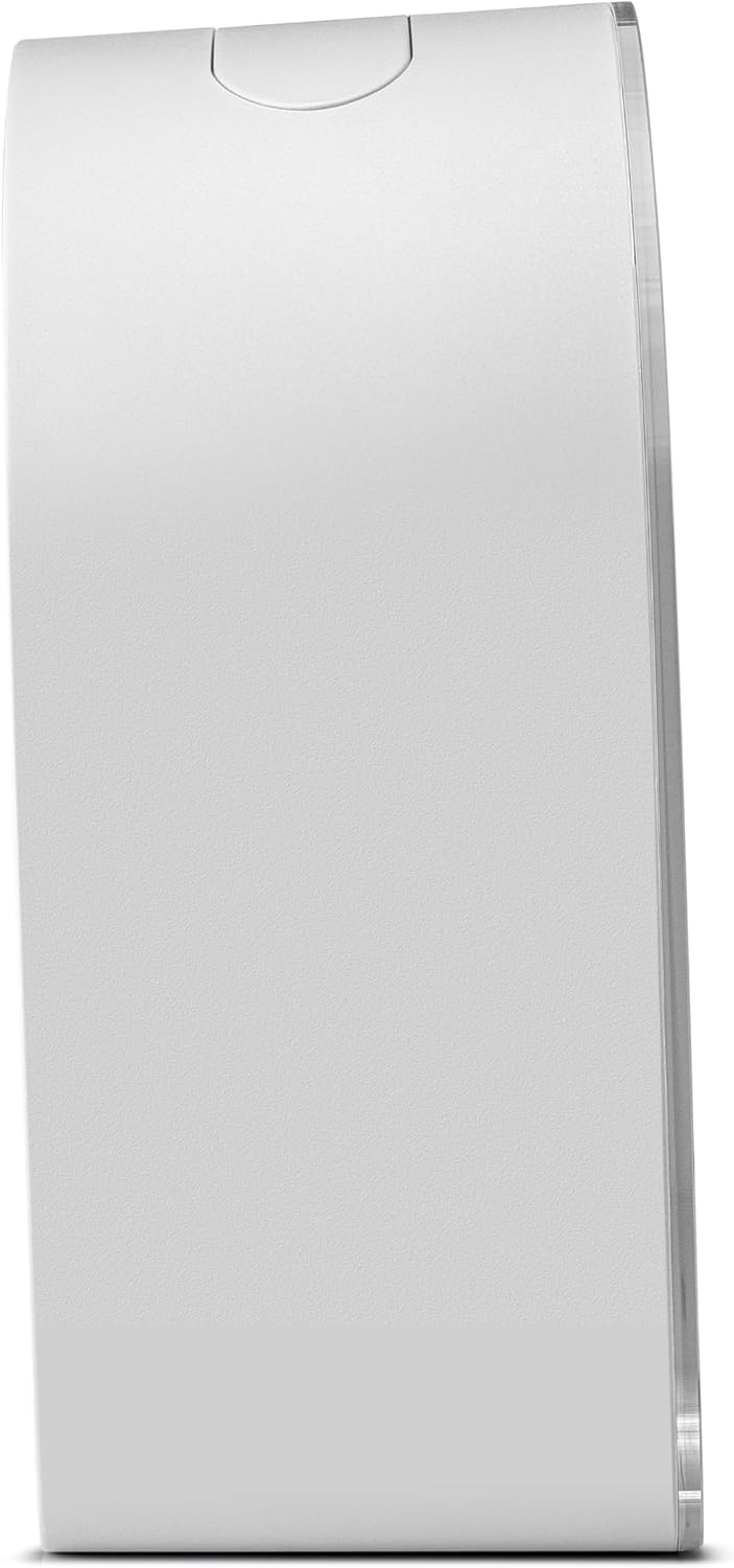 Braun Analogue Time Teacher Alarm Clock with Snooze and Continuous Backlight, Quiet Quartz Movement, Easy to Read Dial, Crescendo Beep Alarm in White, Model BC22TW.