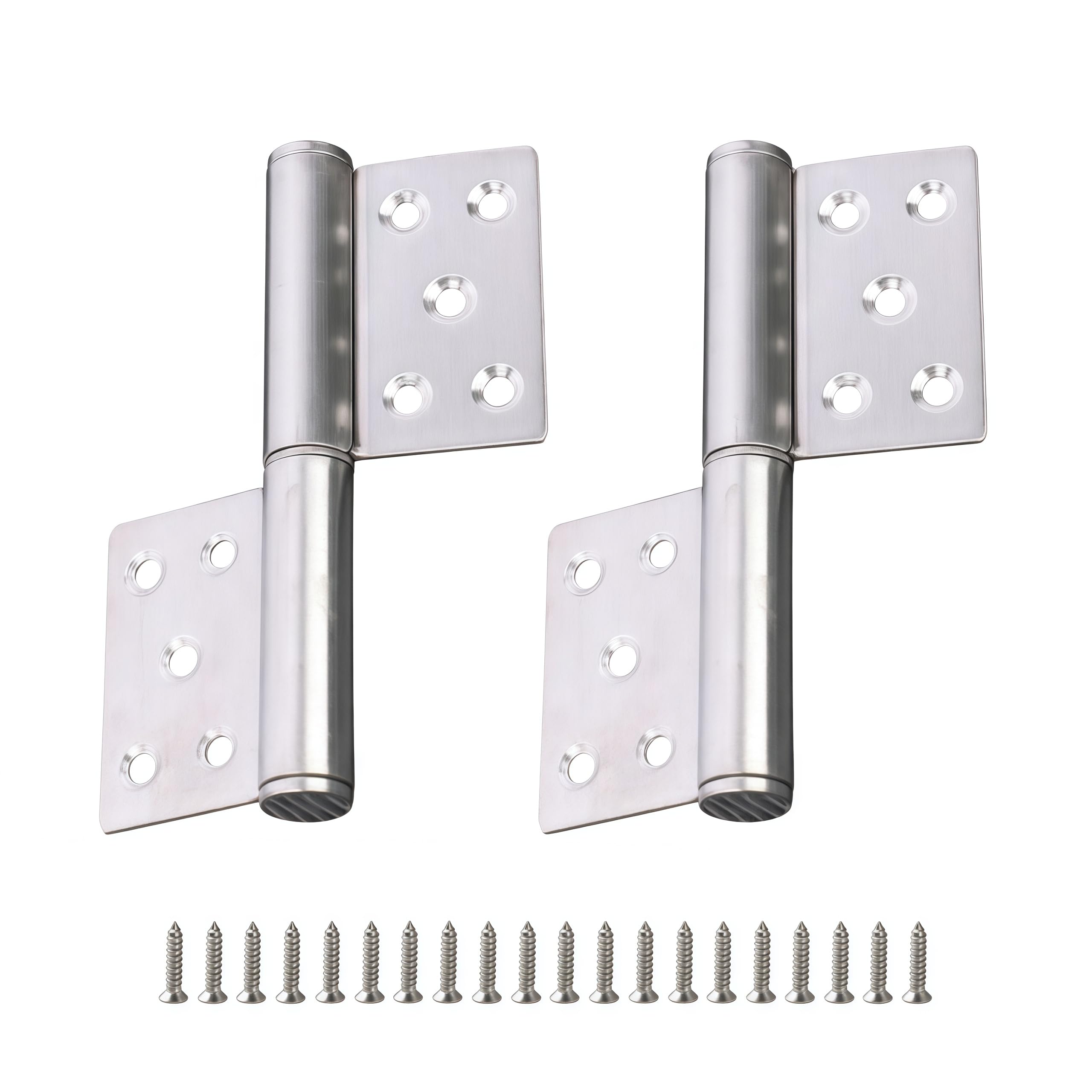 Vbnexyr Regular 2 Pack Of Stainless Steel Flag Hinges Detachable Hinges Suitable For Doors Cabinets And Windows 5 Inches * 2.5Mm Thick