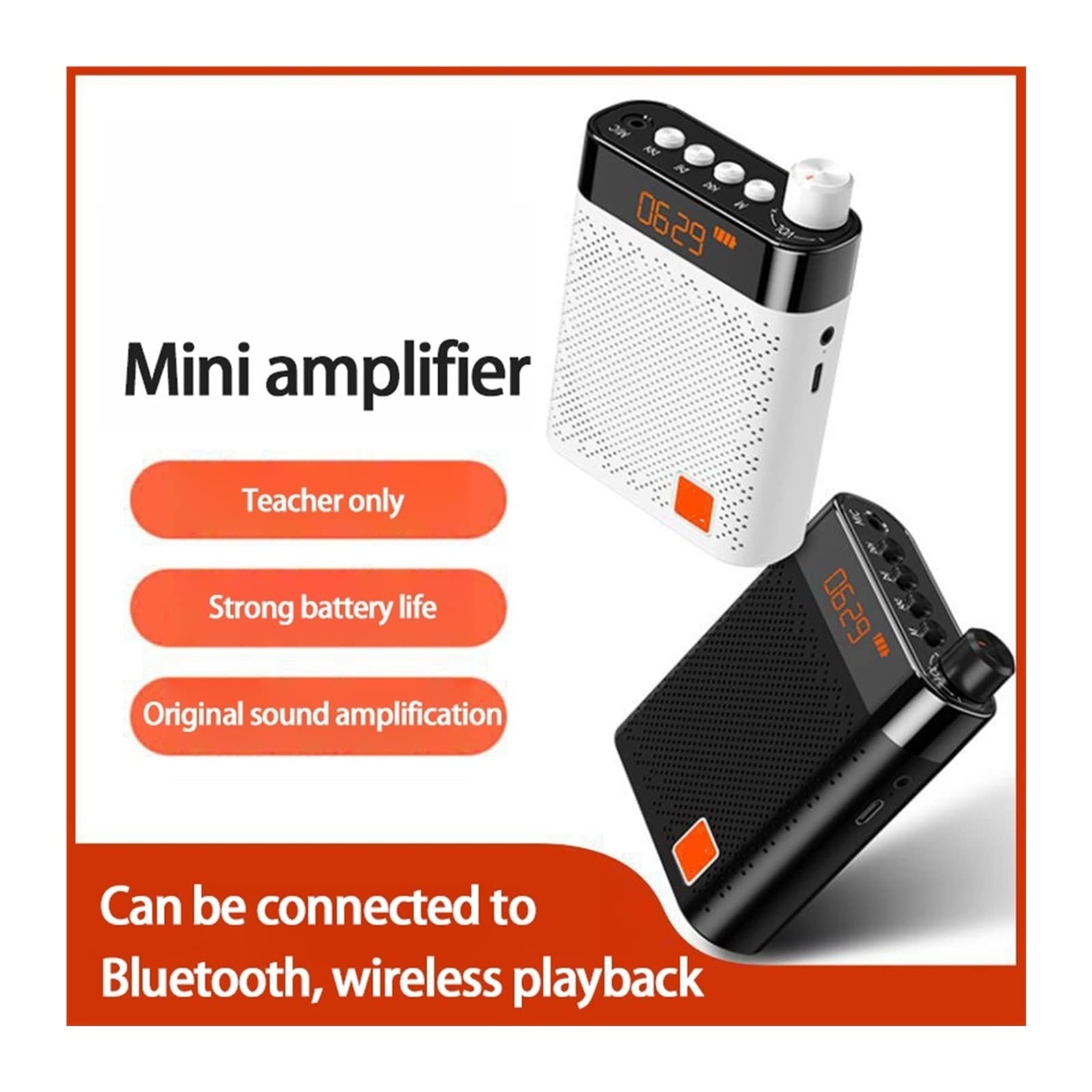 Megafon Bullhorn Blue-tooth Wzmacniacz głosu Mikrofon Zestaw słuchawkowy do sali konferencyjnej Głośniki dla nauczyciela Mikrofon o dużej mocy (kolor: 4, rozmiar: 1) little surprise