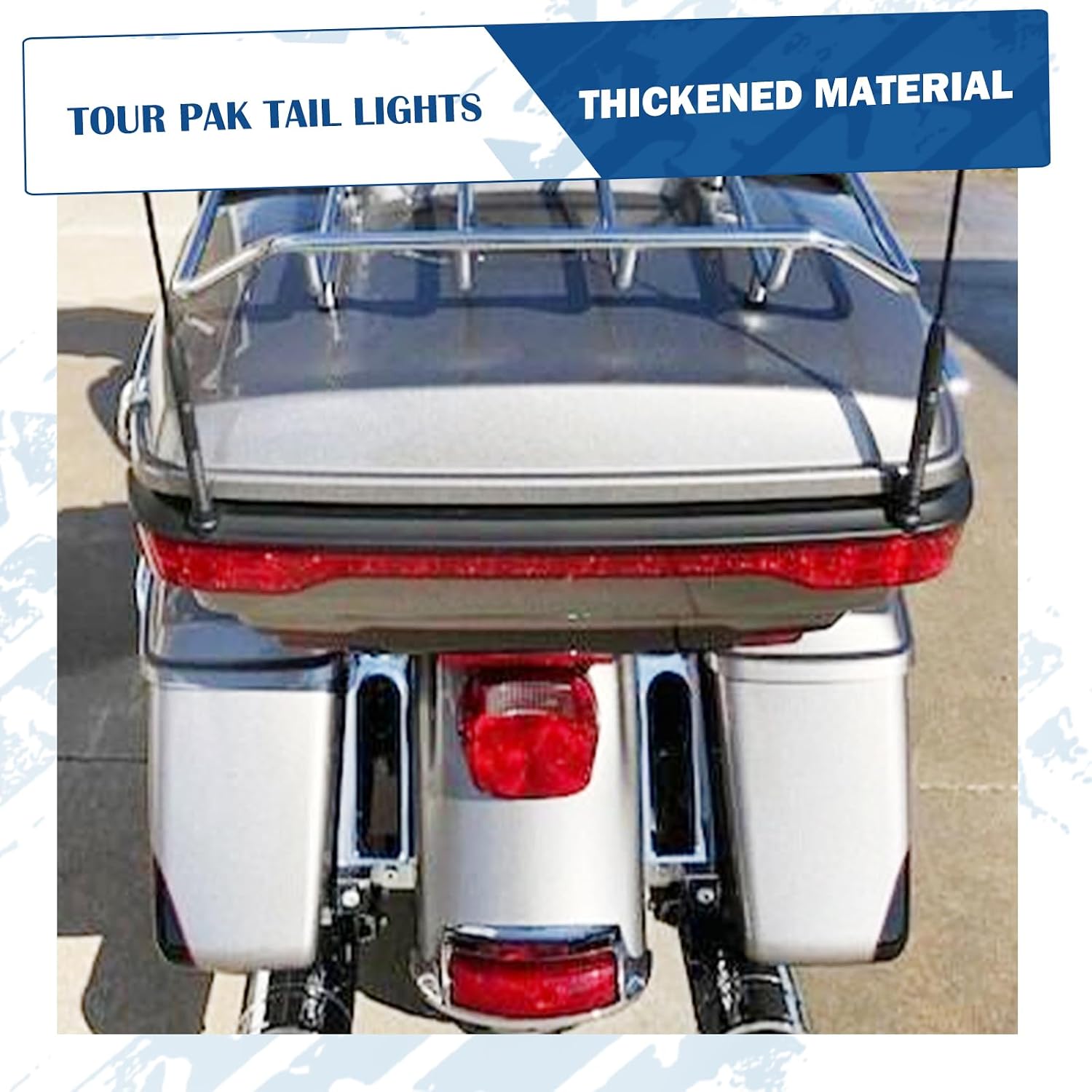 King Tour Trunk LED Light Tail Light Running Brake Turn Signal Lamp Kit Fit for Harley Touring Road King Road Street Electra Glide Tri Glide Ultra Limited 2014-2023 Red