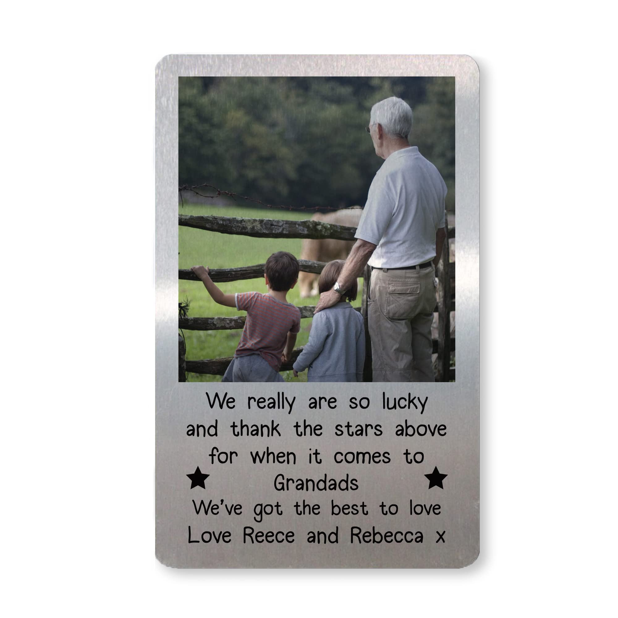 Novelty Gift For Grandad Personalised Photo Wallet Card Birthday Christmas Thank You Gift