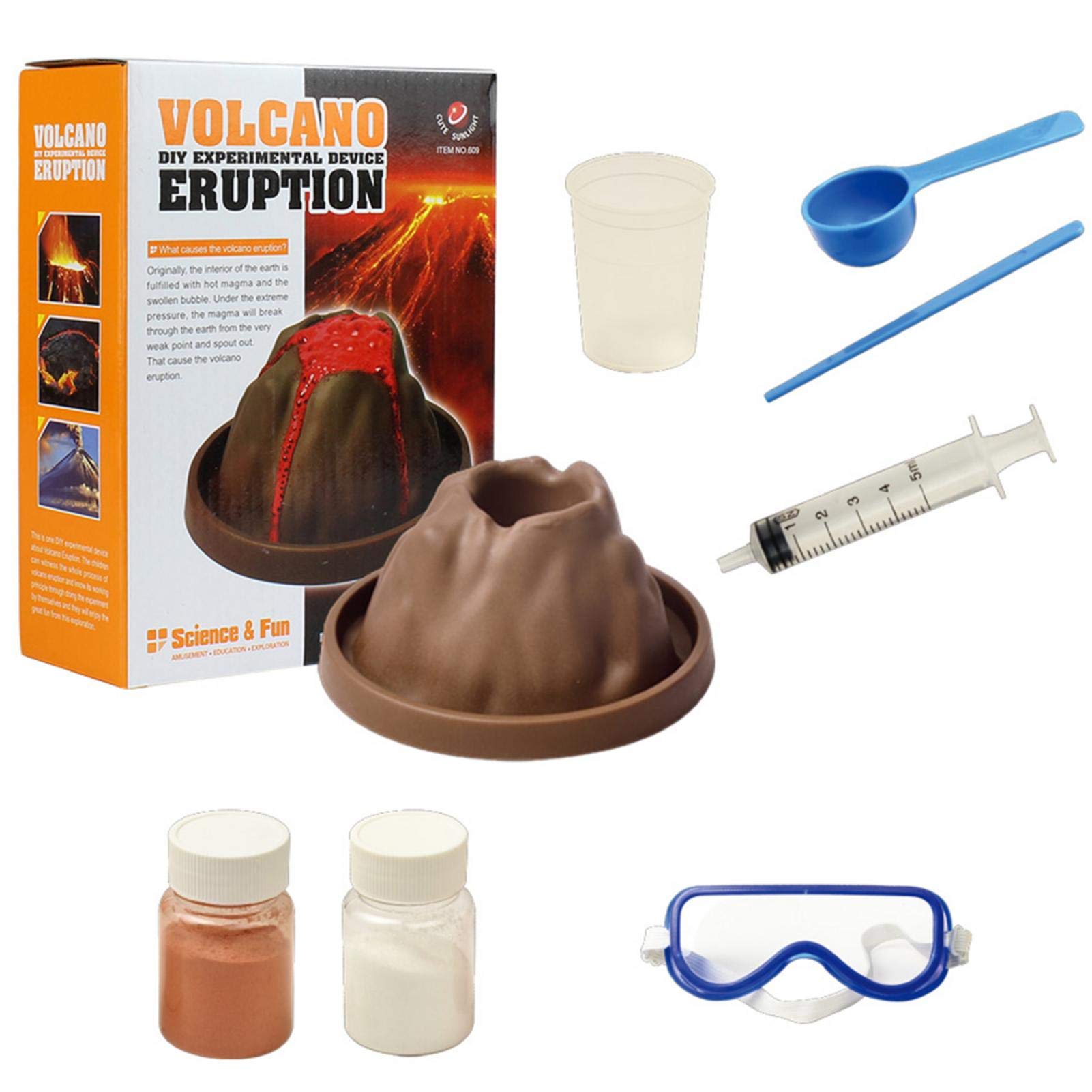 HoneybeeLY Science Kit for Kids - 8 Pack Volcanic Eruption Model Toy, Volcano Educational Science Kit for Kids, Ages 8 Years Plus, Hours of Fun.