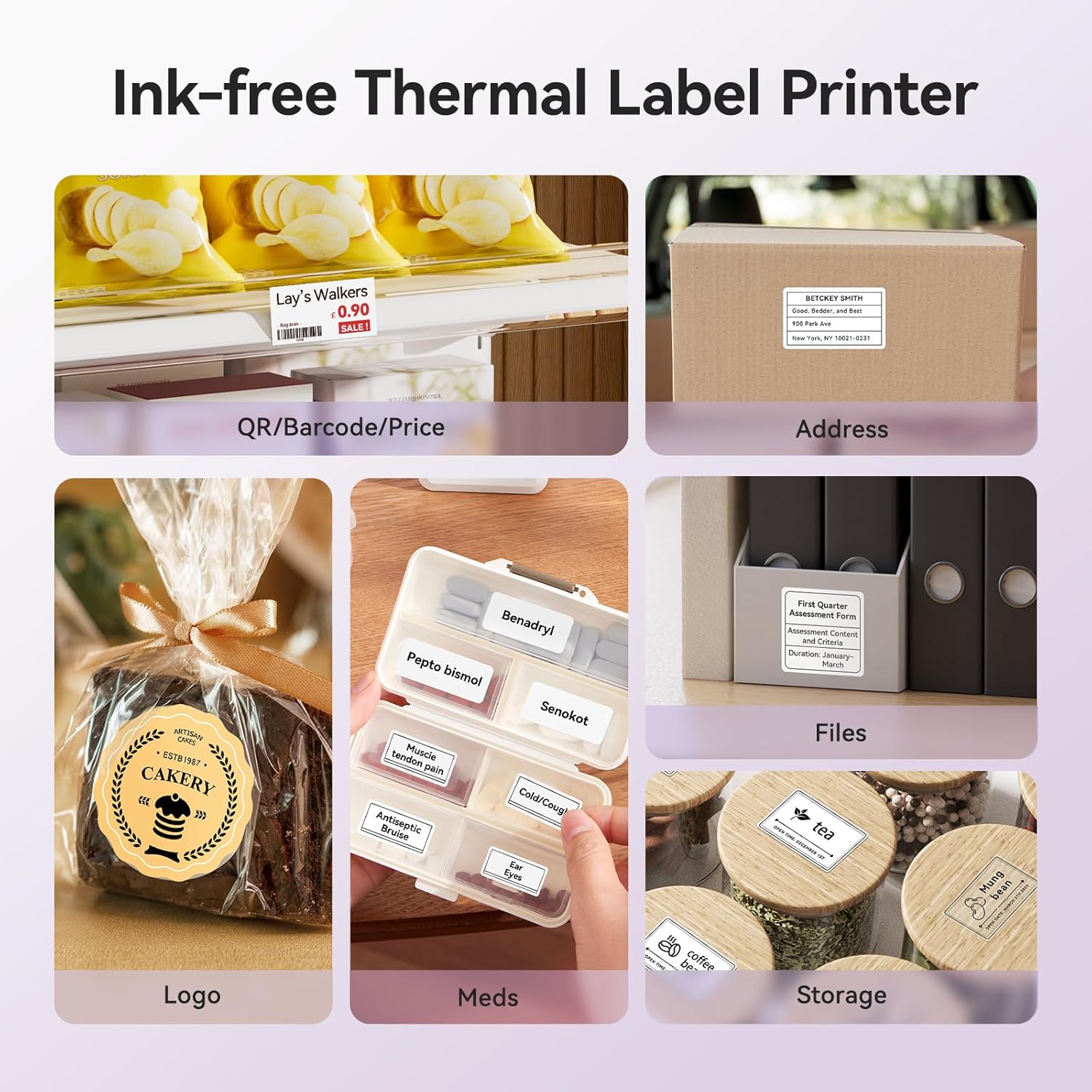 NIIMBOT B21 Pro Sticker Printer, 300DPI, Fun APP, Portable Inkless Label Printer, Bluetooth Sticker Maker for DIY Crafts, Notes, Scrapbook, Photo, Custom Labels & Gifts,Home Organization (Violet) - Image 6