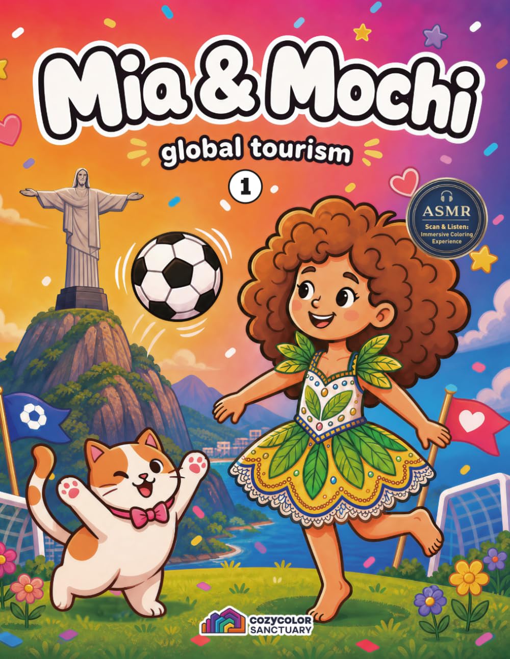 Mia & Mochi：global tourism: A Bold and Easy Coloring Book Featuring 50 Whimsical Travel Adventures for Relaxation