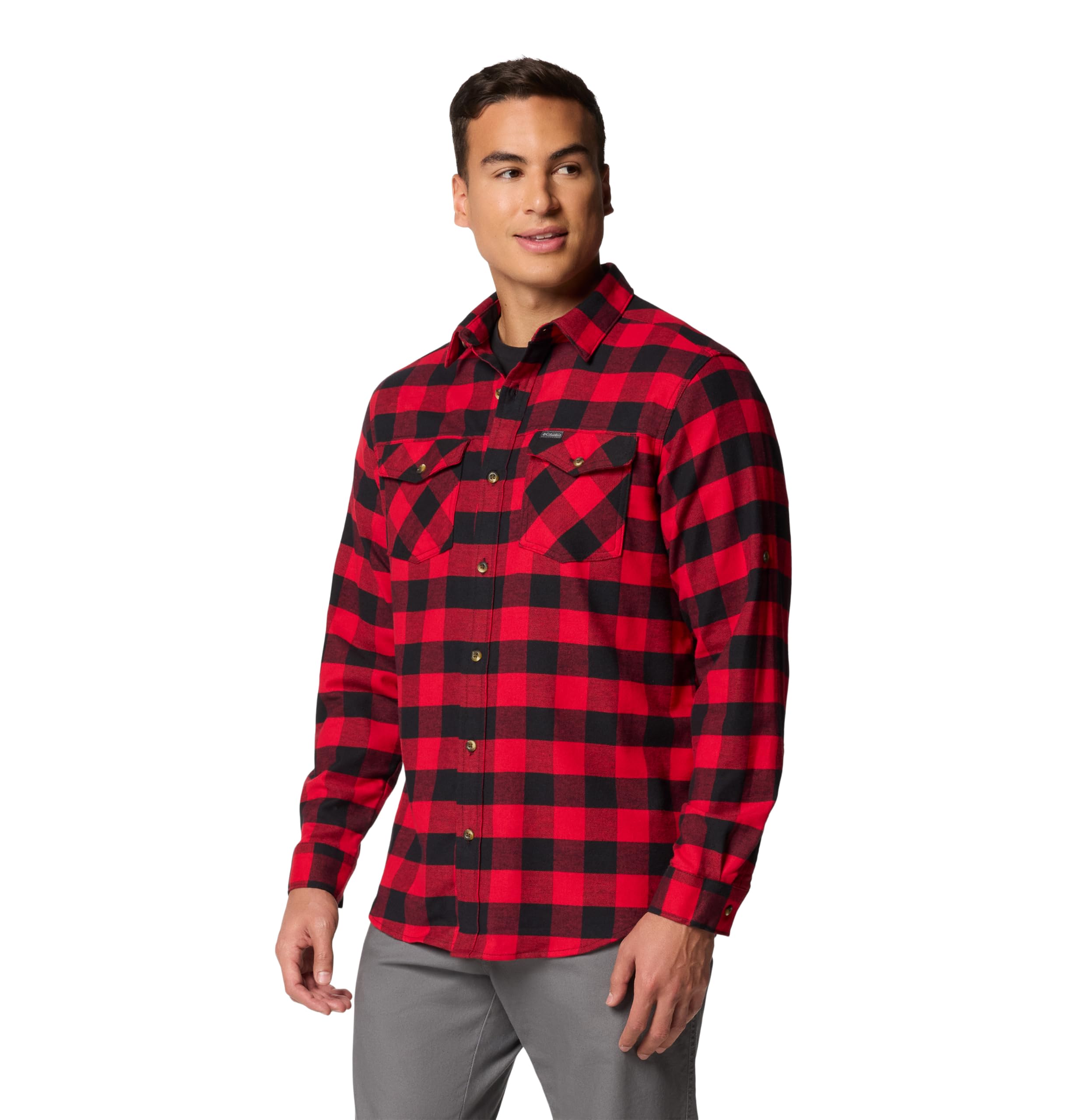Columbia Men's Bearmouth Springs Roll Up Long Sleeve Flannel Shirt