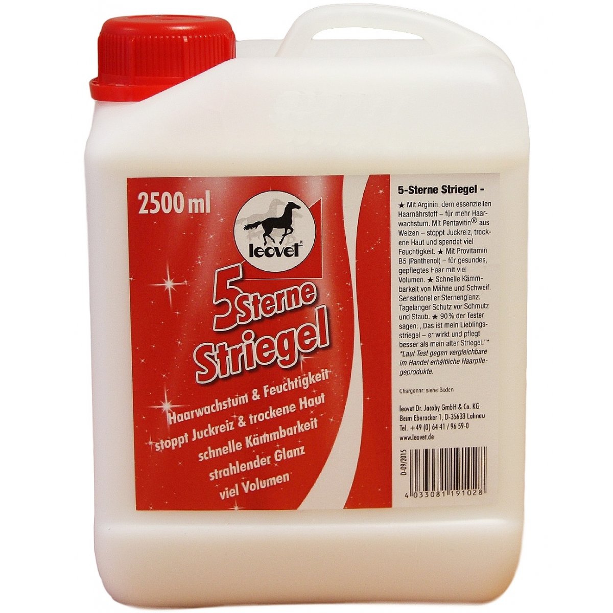 Leovet 5 Stelle Striglia 2500 ML - Striglia Premium per la Crescita dei Capelli e la Cura del Cuoio Capelluto - Senza Profumo - Unisex Adulti