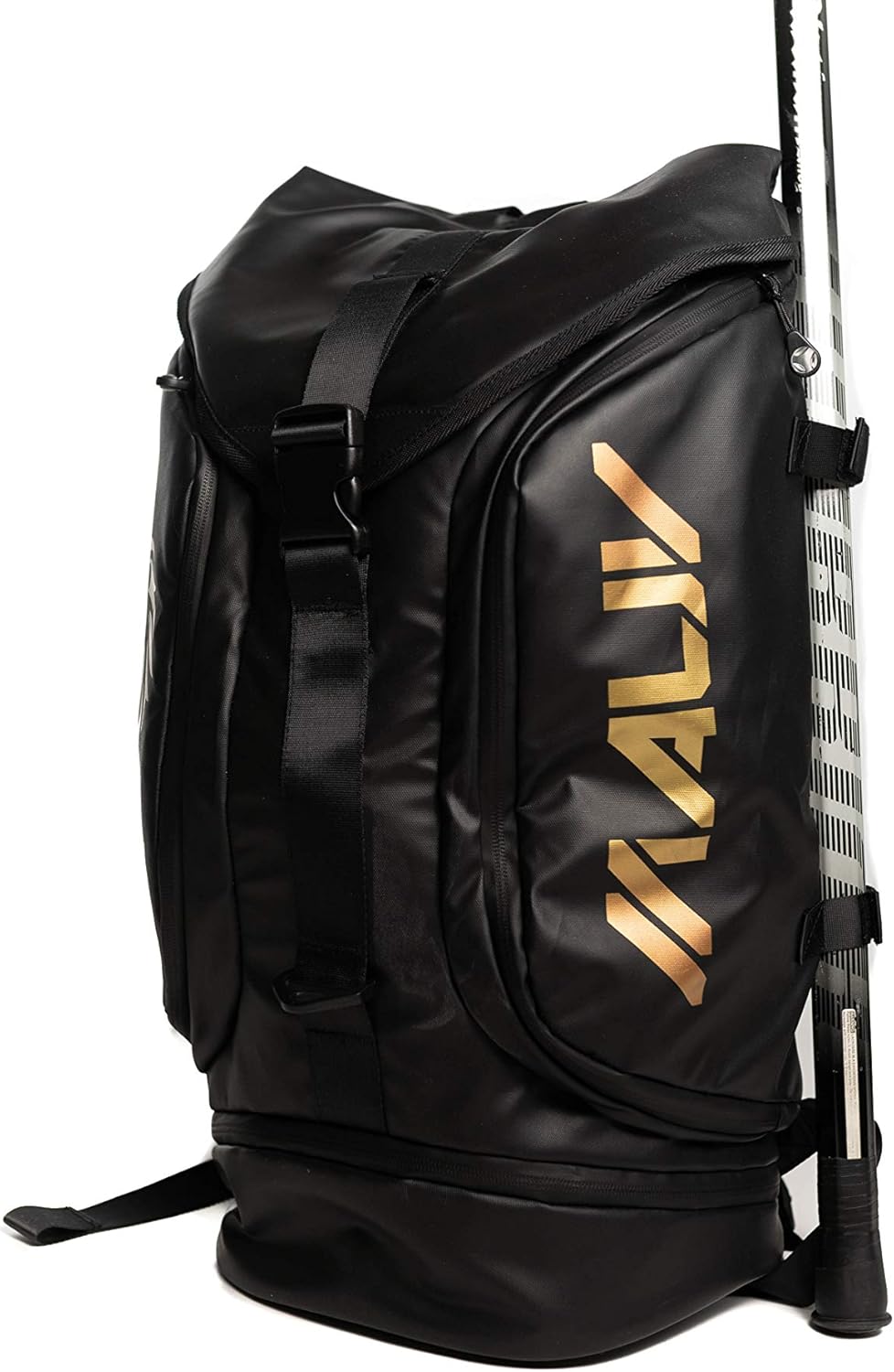 Large Lacrosse Bag - Lacrosse Backpack - Holds All Lacrosse or Field Hockey Equipment with Two Stick Holders and Separate Cleats Compartment. Black : Sports & Outdoors