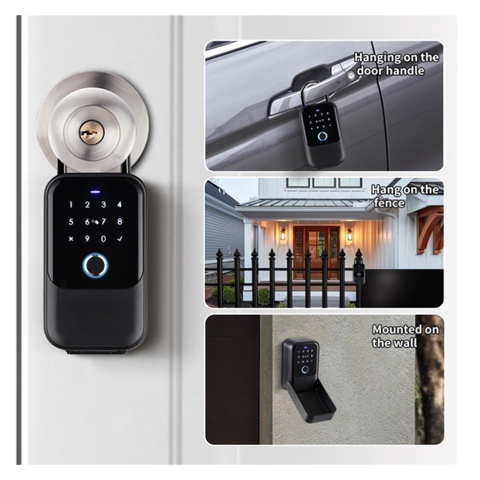 Sejf, Smartkey Lock Box Bezprzewodowy sejf na klucze elektroniczne z blokadą Bluetooth Smartlock do kłódki kluczem domowym(K5 TY)