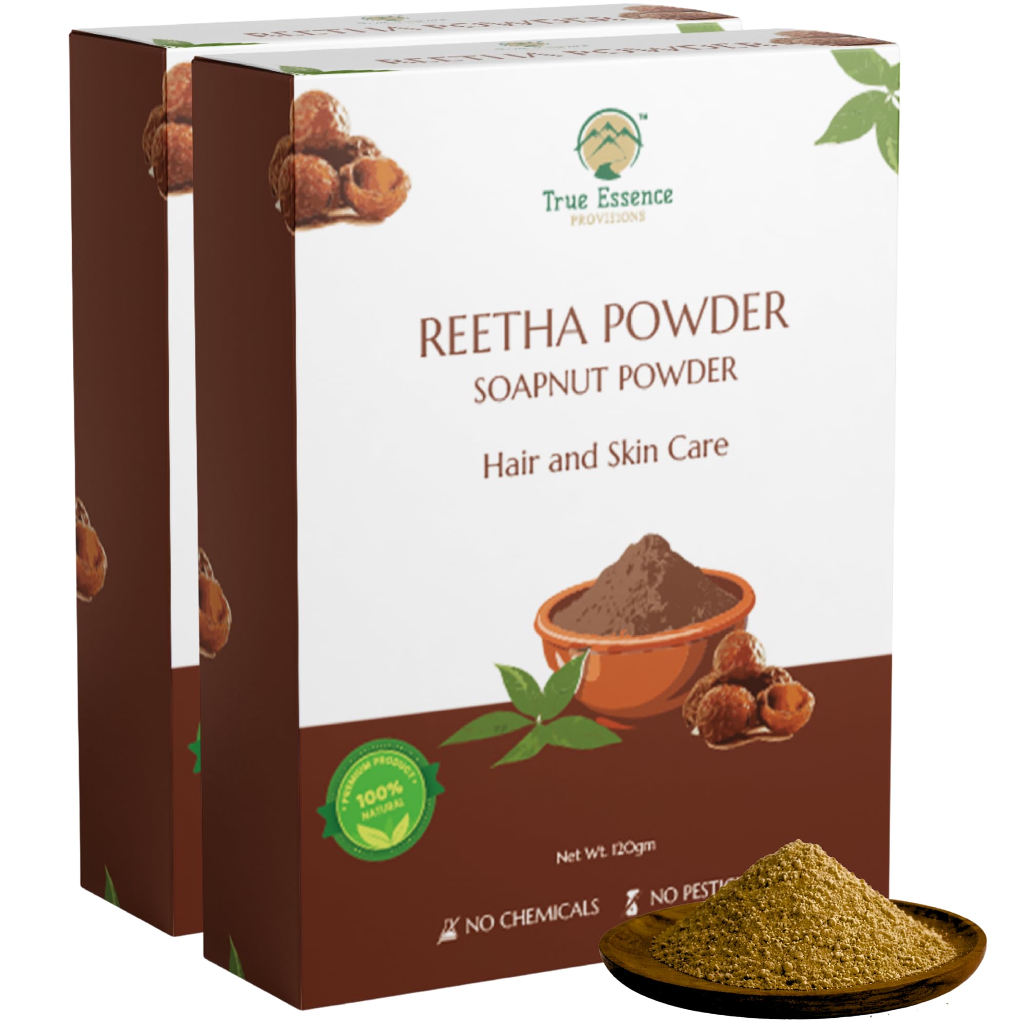 True Essence Reetha Powder (Soapnut Powder) 240gms | Natural Hair & Skin Cleanser | 100% Pure & Chemical Free | Traditional Ayurvedic Care | Pack of 120g x 2-image-33