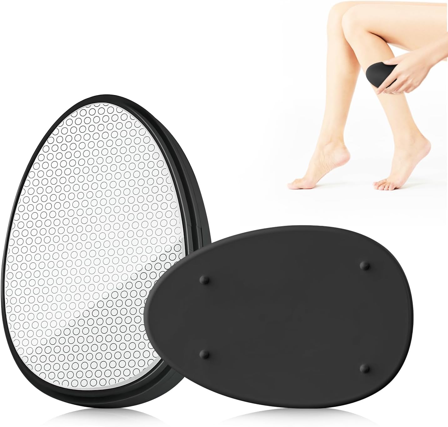 脱毛器 擦るだけ『業界注目！痛くない次世代モデル』 無痛脱毛器 角質除去 ナノガラス 物理脱毛 手のひらサイズ 軽量 男女兼用 操作簡単 痛みゼロ 初心者向け 家庭用 自宅 出張 旅行 ギフトにも最適 日本語取説書付き オシャレ (Black)