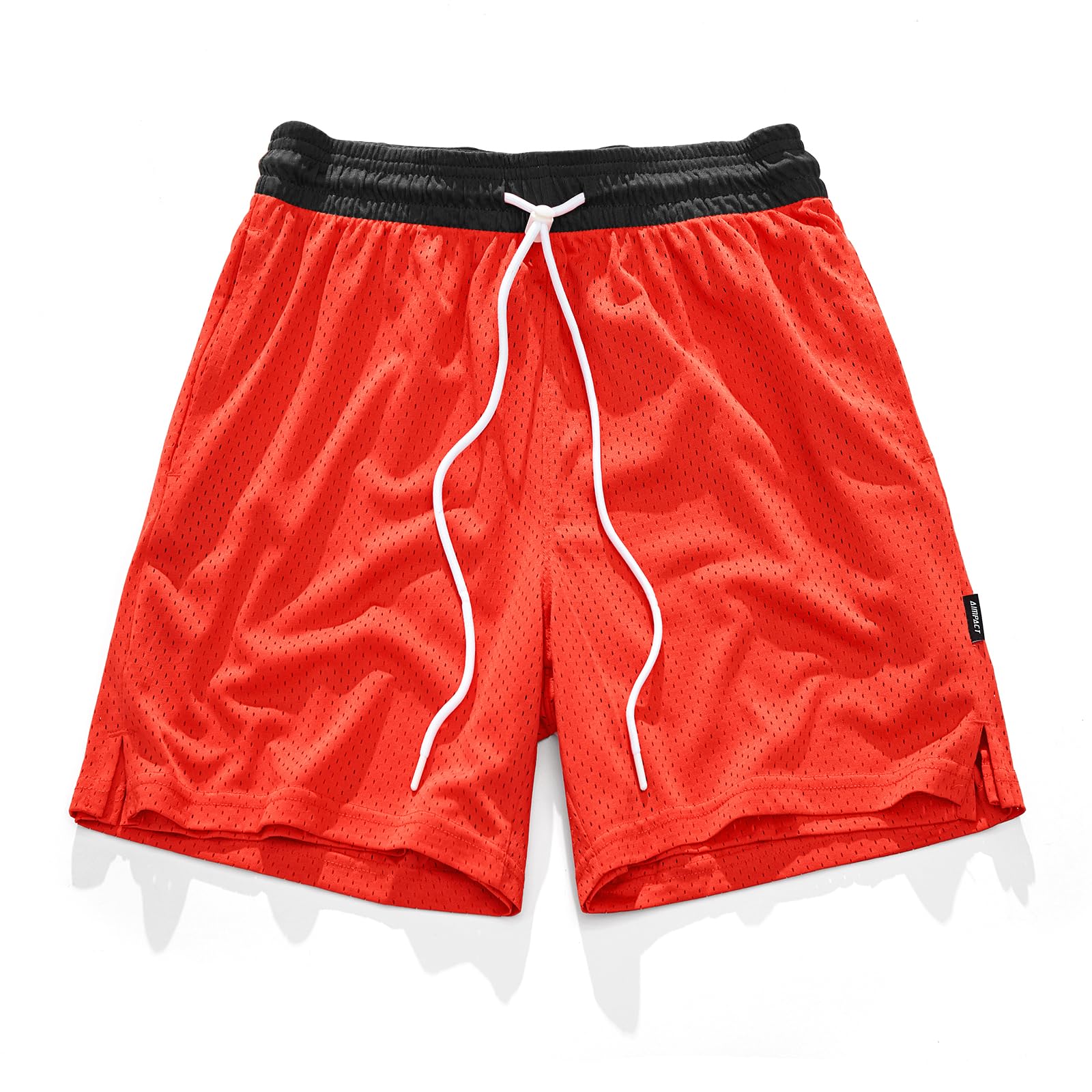 AIMPACT 7" Mens Mesh Shorts Athletic Basketball Shorts Double Layer Gym Workout Shorts with Pocket Drawstring