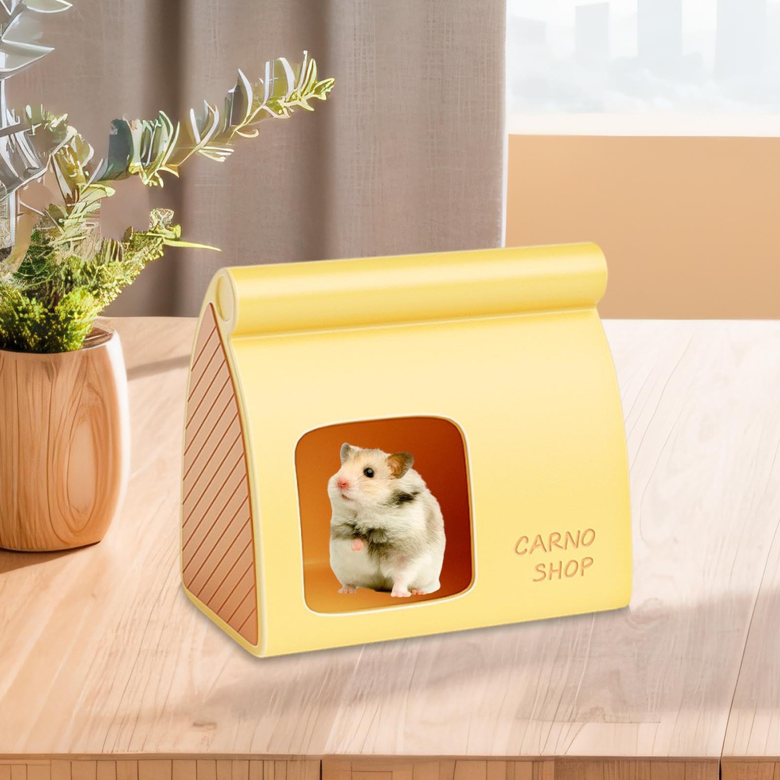 ハムスターハウス Amazon | はしご付きハムスター木製ハウス、ハムスターハウスと