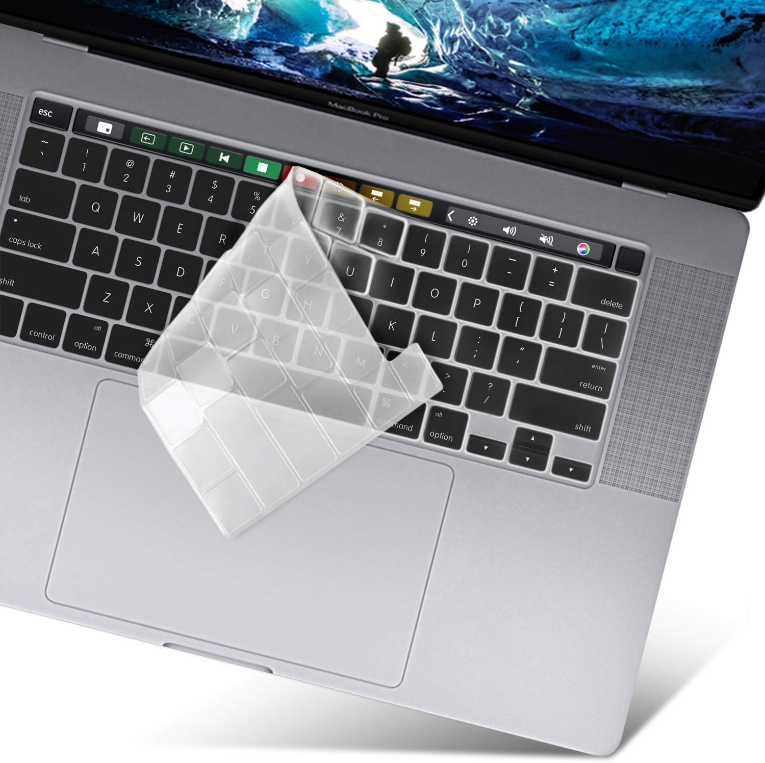 OJOS Ultra Thin TPU Keyboard Cover Skin for New 2020 MacBook Pro 13 inch and MacBook Pro 16" (Model A2251 A2289 A2141) with Touch Bar and Touch ID (Transparent) (B0826MS1BQ) Amazon Price History, Amazon Price Tracker