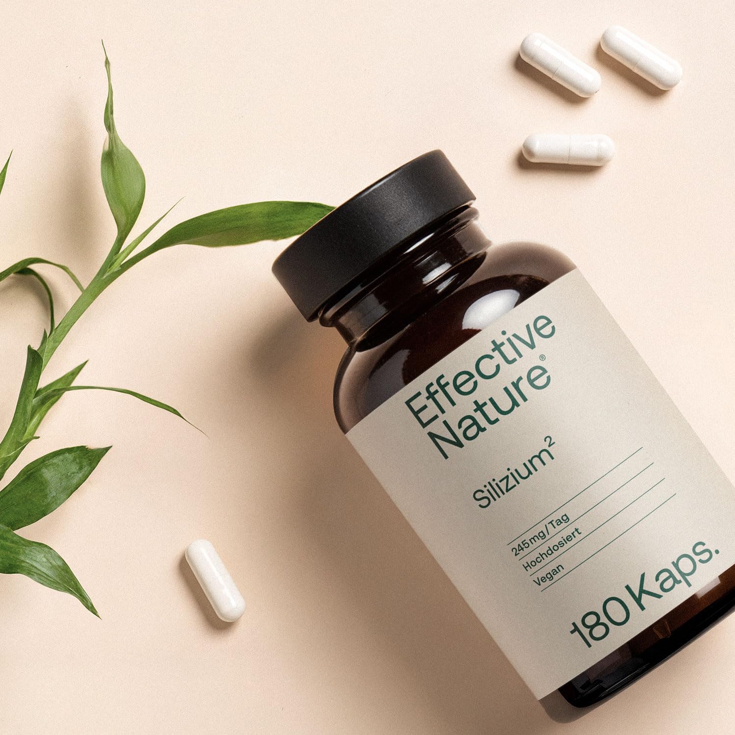 effective nature Silizium Kapseln Hochdosiert mit Zink - 180 Stk