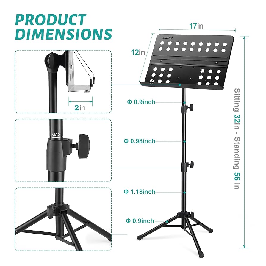 The 10 Best Adjustable Height Sheet Music Stands Of 2025