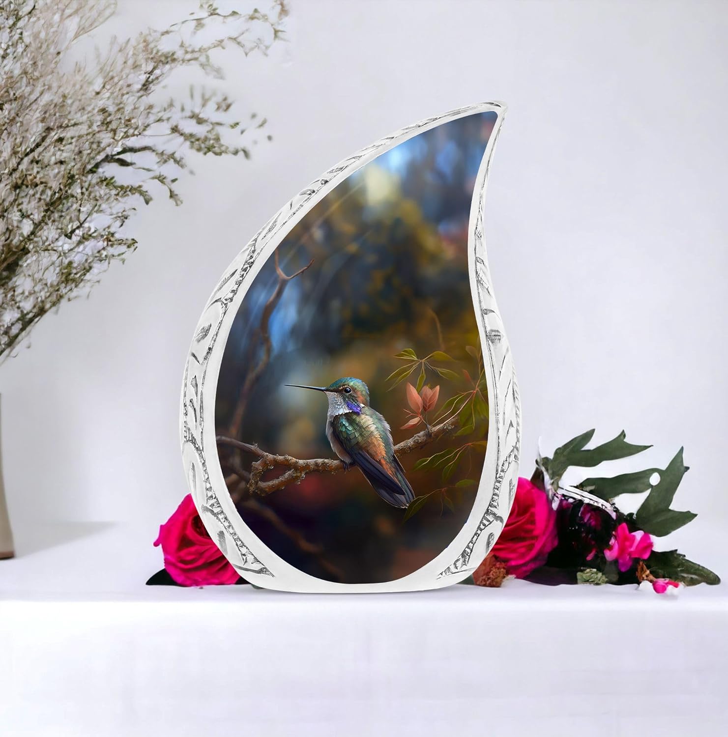Blue Bird Adult Urns for Human Ashes, Large Memorial Urns for Loved Ones, 10 Inch