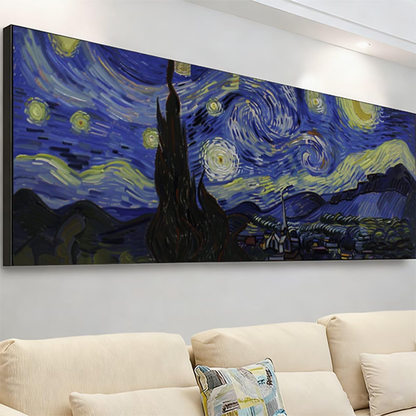 Diamentowe malowanie dla dorosłych, 5D diamentowe rysunki gwiaździste niebo diament sztuka abstrakcyjna duże malarstwo diamentowe, DIY DIY rzemiosło dla dorosłych, 60 x 20 cm diamentowy ścieg
