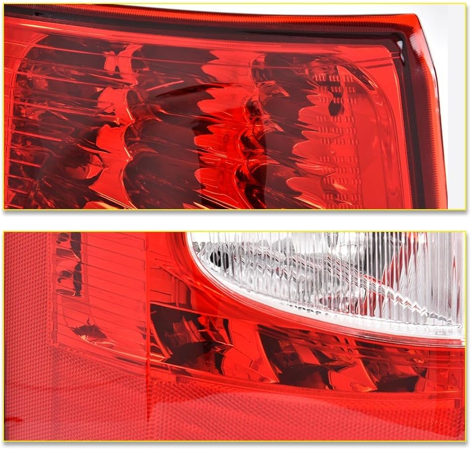 DOTCOM LED Tail Lights Assembly Left & Right Side w/Bulbs Fit Chrysler Town & Country 2011-2016 Rear Brake Lamps CH2800198, CH2801198,5182531AE, 5182530AE Luces Traseras, Faros Traseros