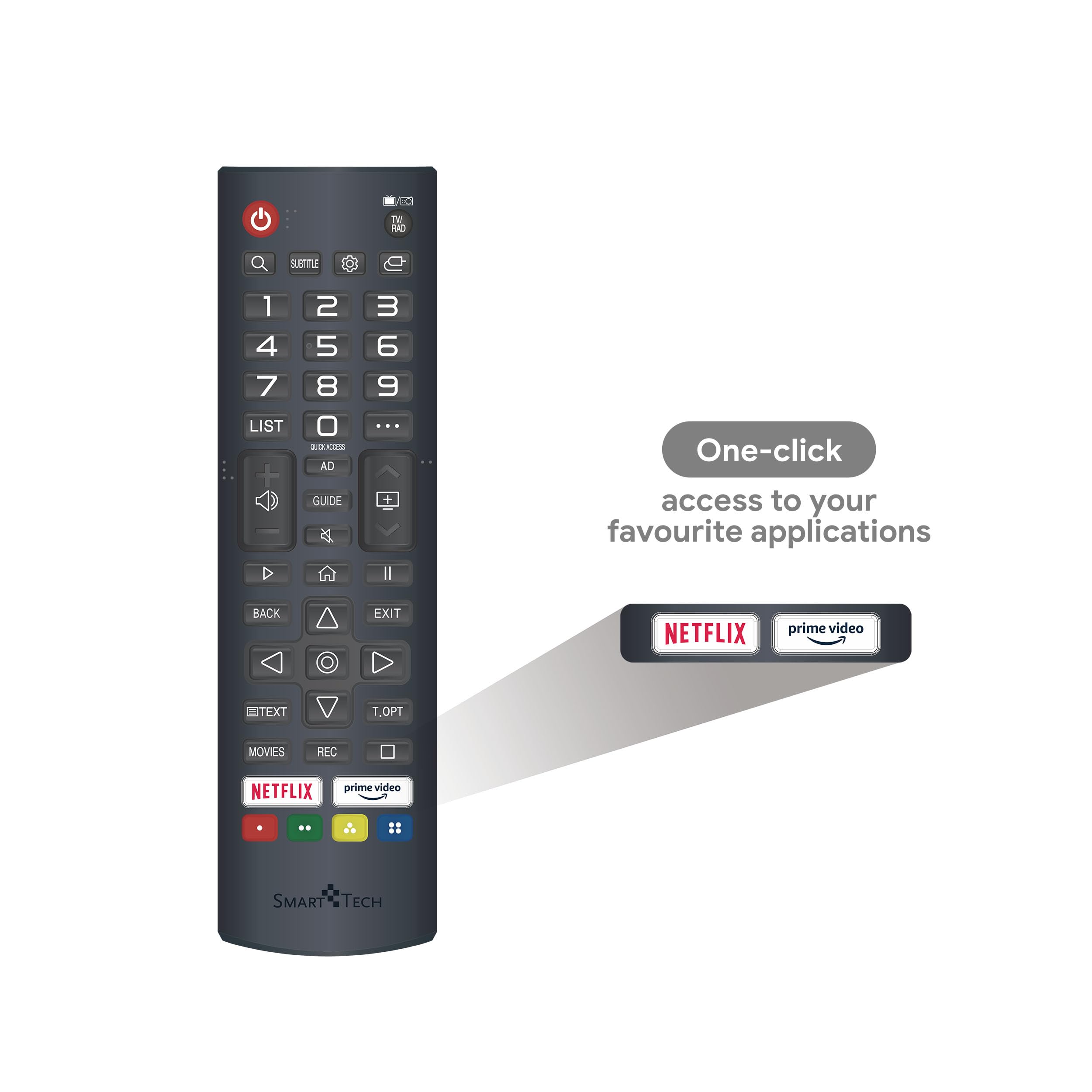 Smart Tech TV LED HD 24' (60 cm) Smart TV Web OS-24HW01V3- Netflix, Prime Video, Youtube 3xHDMI - 2xUSB -Dolby Audio