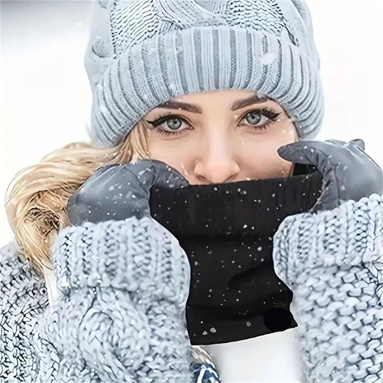 Winter Neck Warmer Scarf Fleece Lined Windproof Gaiter Soft Thermal Insulation for Men Women Accessory for Skiing, Cycling
