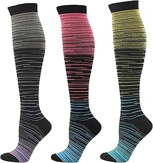 Calcetines de compresión mixtos para hombre y mujer, calcetines deportivos de tubo medio, movimiento al aire libre